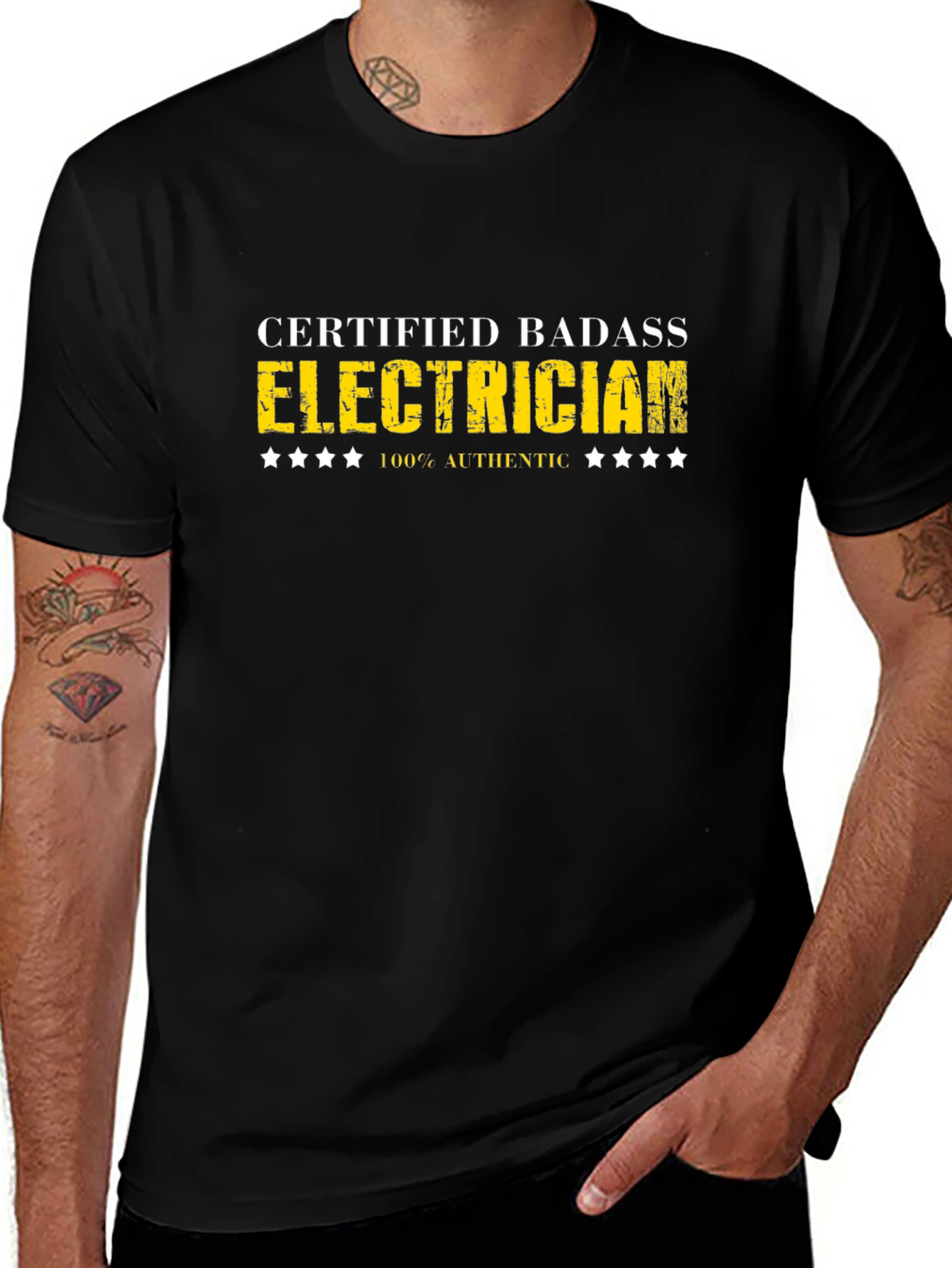 Certified Badass Electrician Graphic Tee