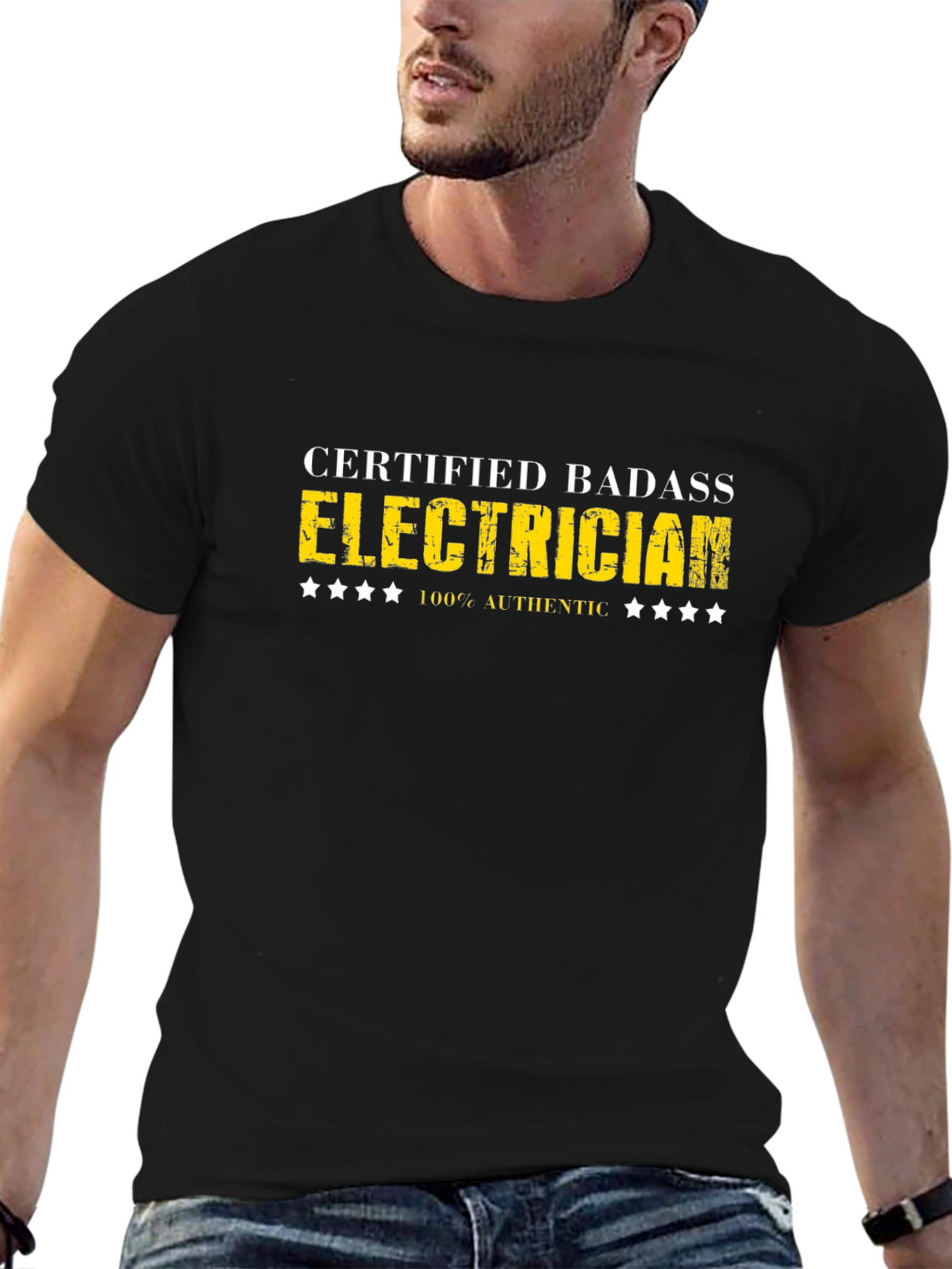 Certified Badass Electrician Graphic Tee
