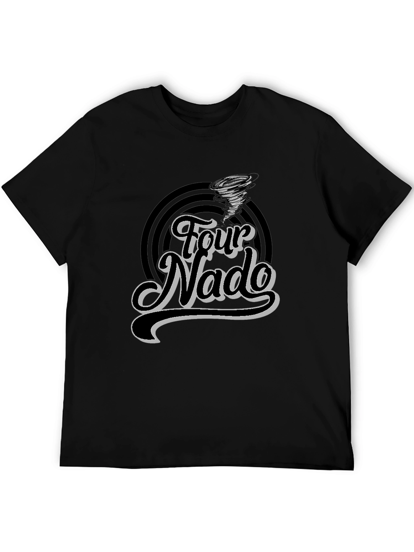 Four Nado Graphic Tee - Stylish Black T-Shirt