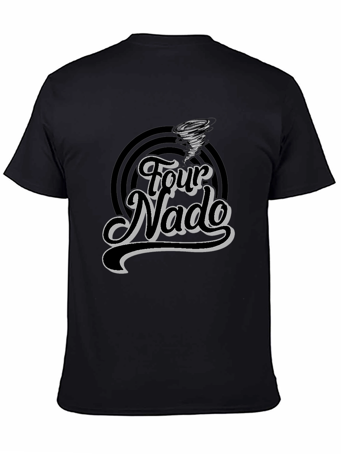 Four Nado Graphic Tee - Stylish Black T-Shirt