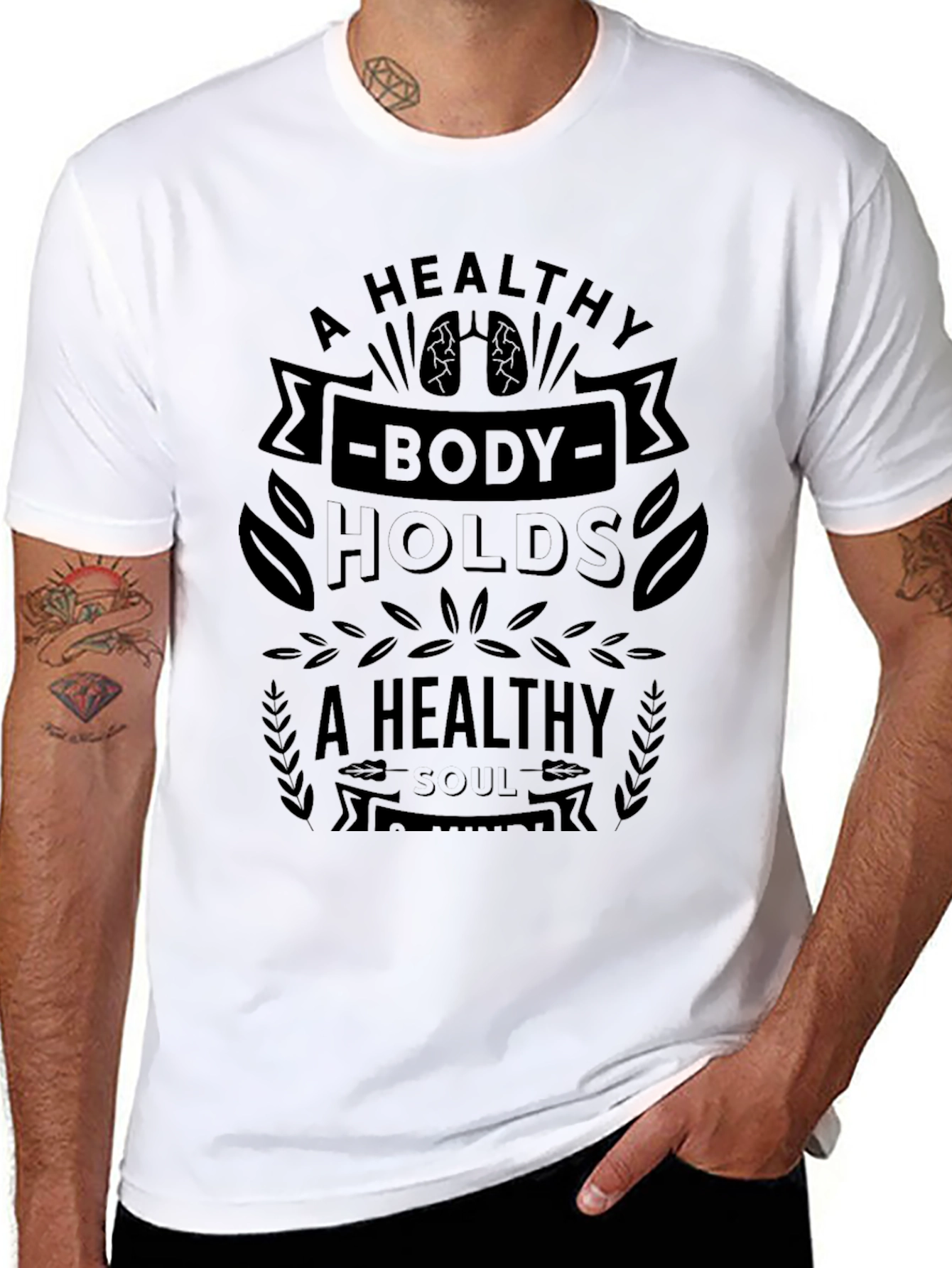 Healthy Body Healthy Soul Graphic T-Shirt