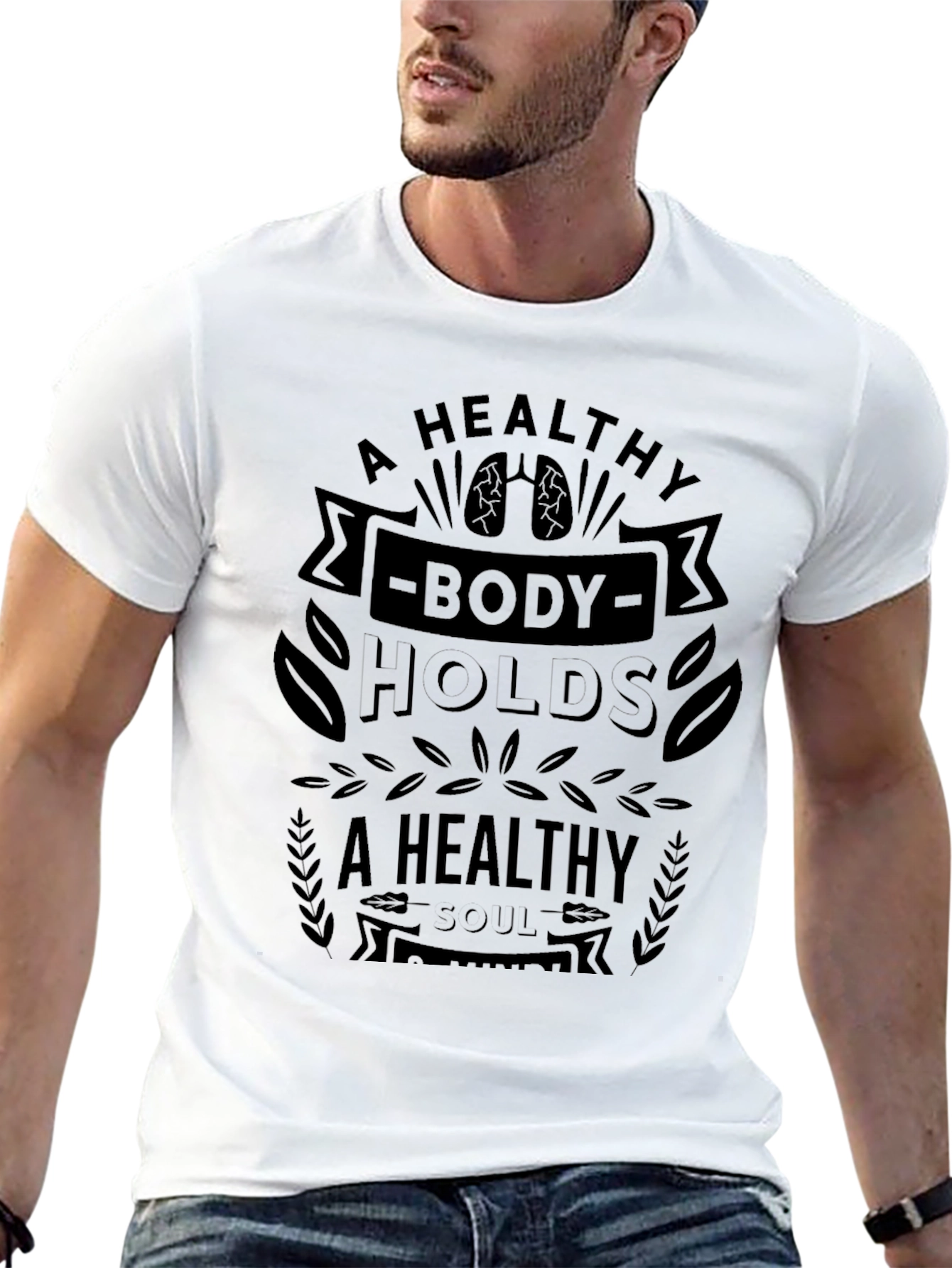 Healthy Body Healthy Soul Graphic T-Shirt