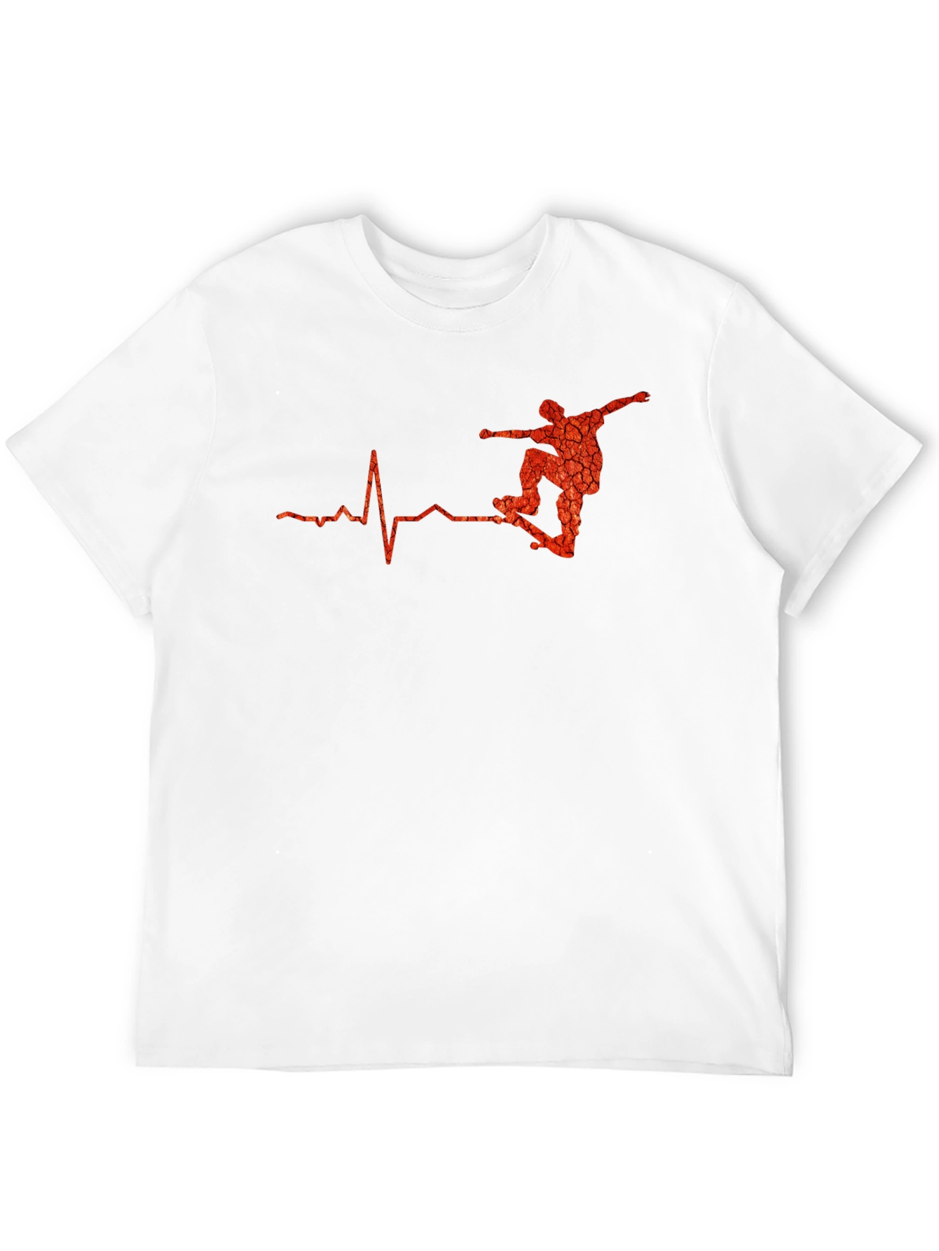 Skateboarding Heartbeat T-Shirt - Black