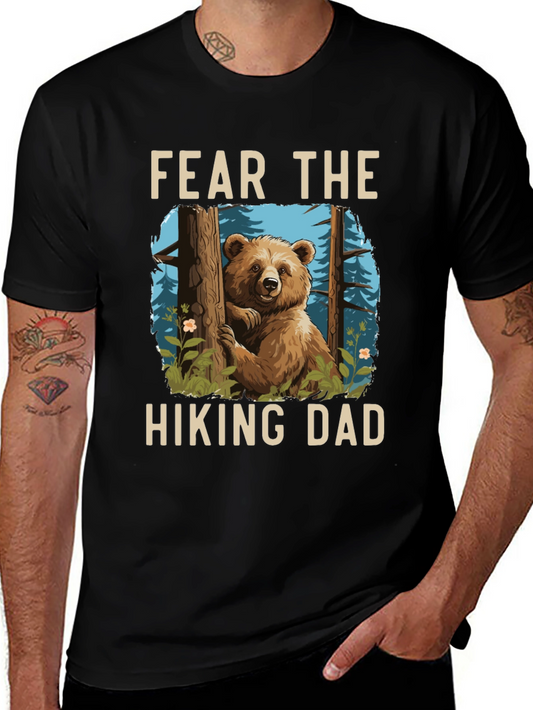 Fear The Hiking Dad T-Shirt - Bear Graphic Tee