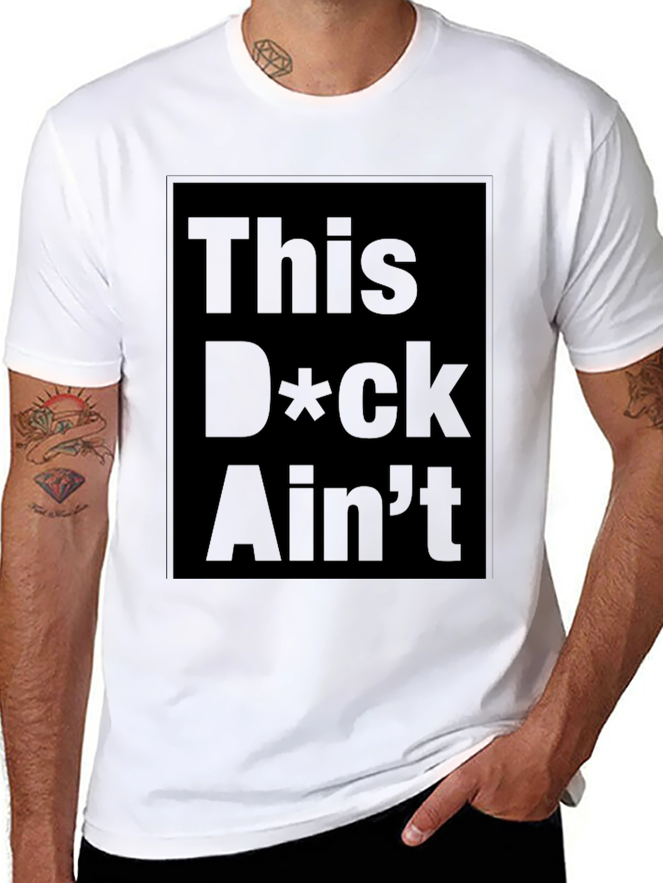 Edgy Graphic Tee - This D*ck Aint Free
