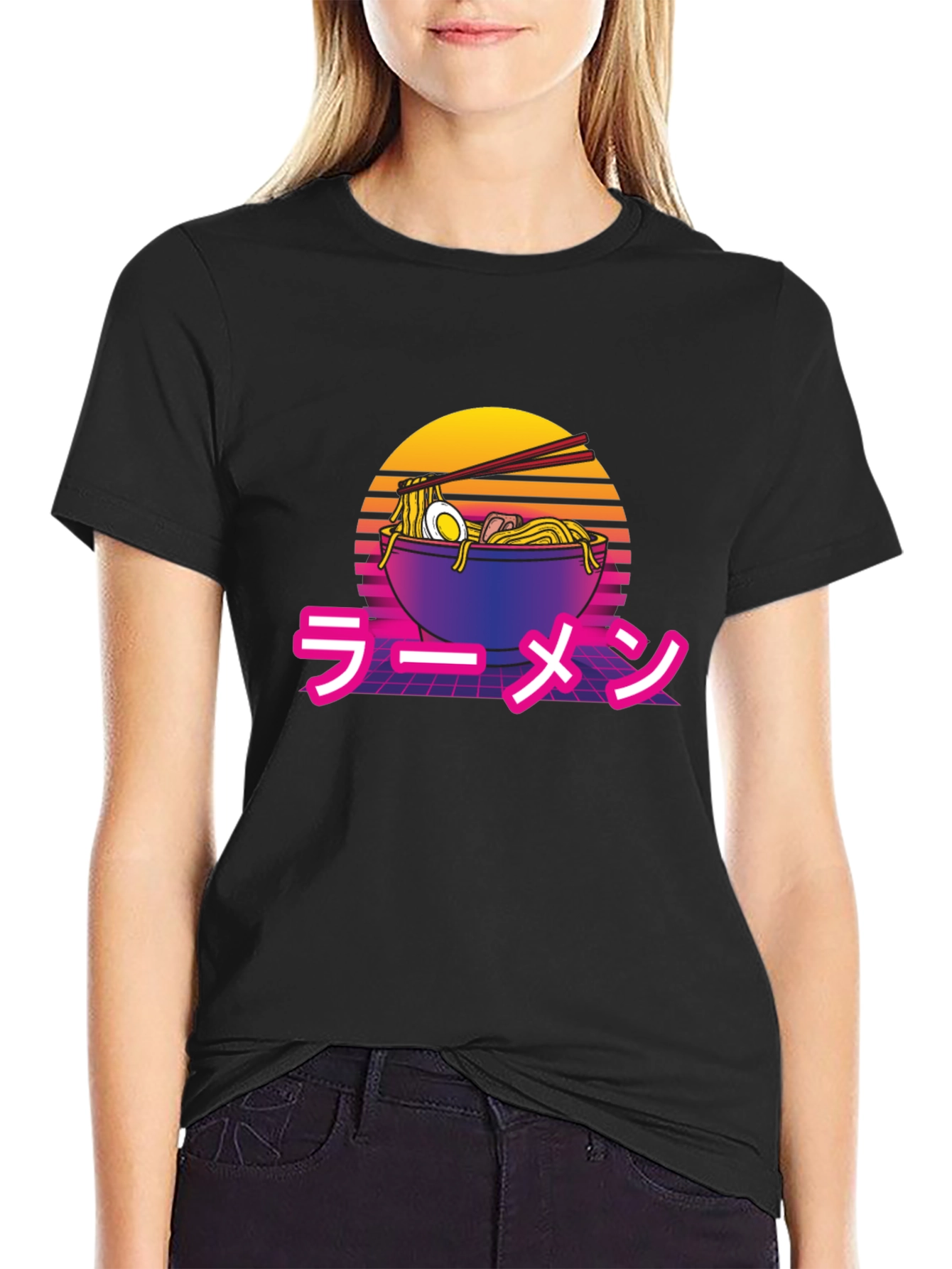 Retro Ramen T-Shirt - Synthwave Noodles Tee