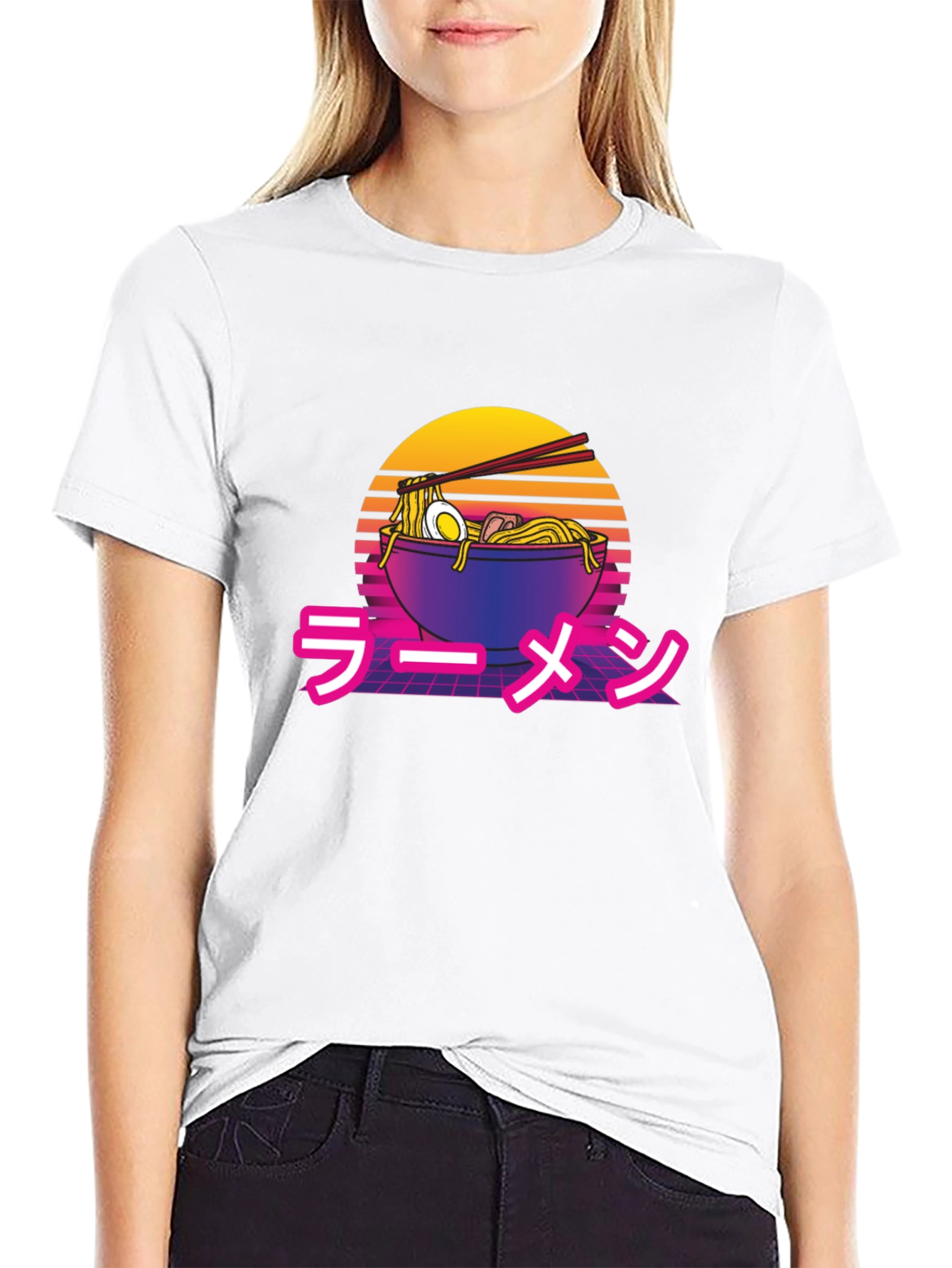 Retro Ramen T-Shirt - Synthwave Noodles Tee