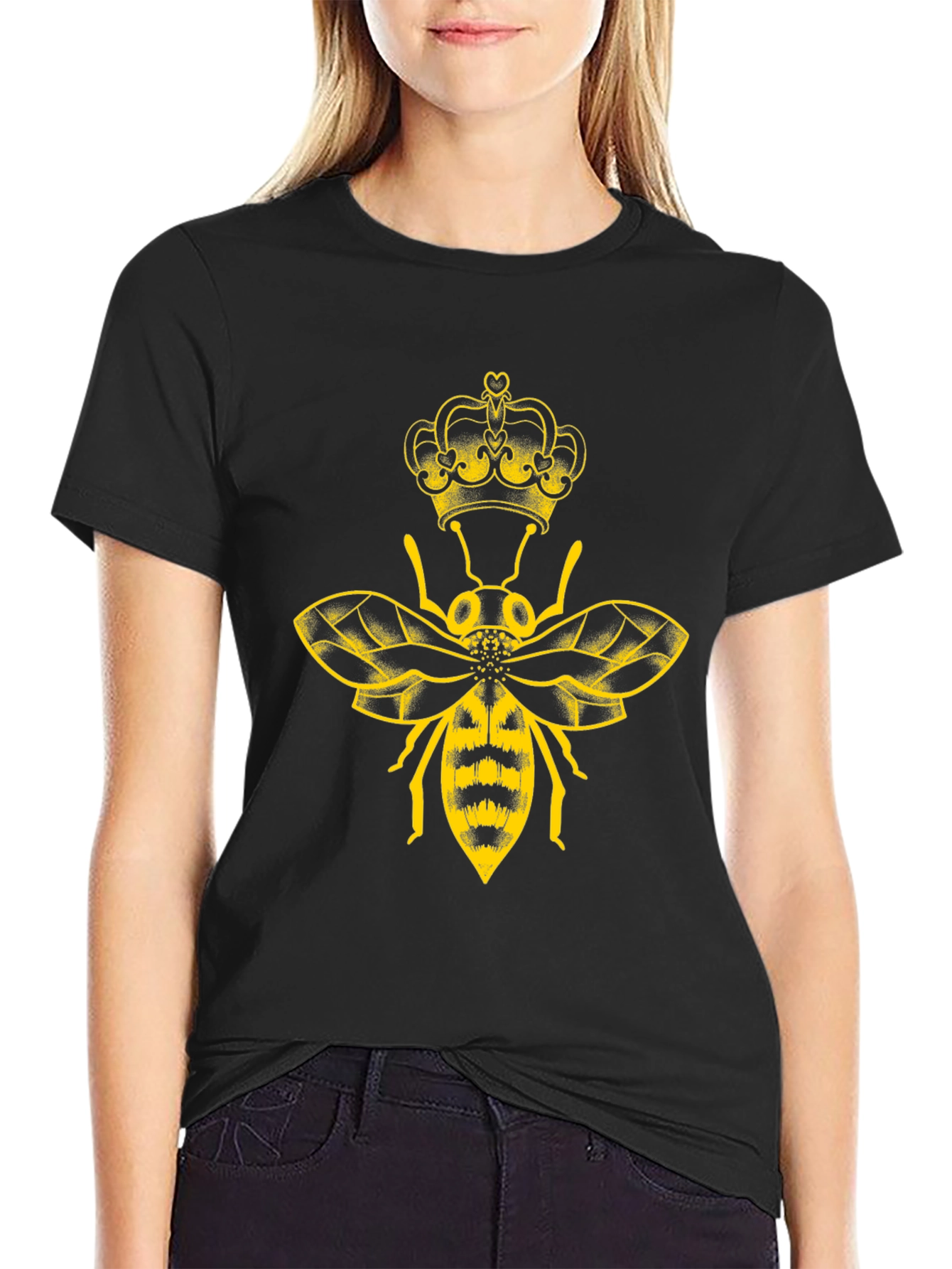 Queen Bee Graphic Tee - Black