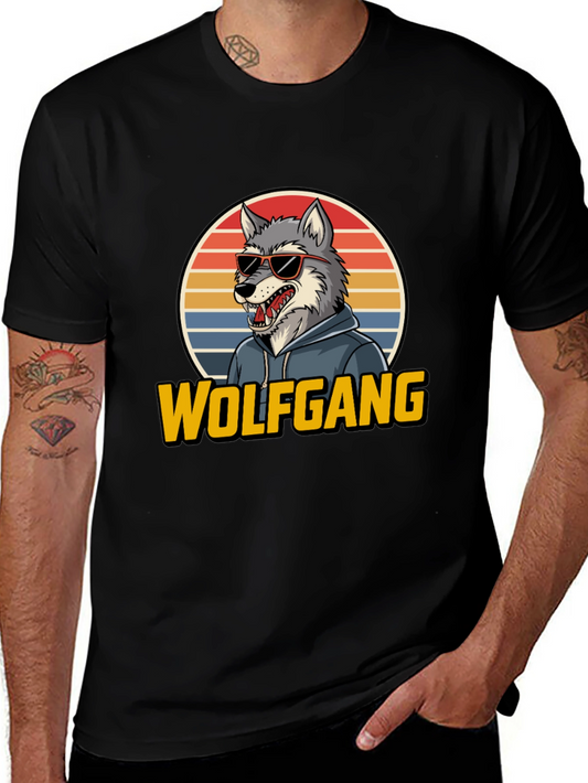 Wolfgang T-Shirt - Cool Wolf Design Retro Style Tee