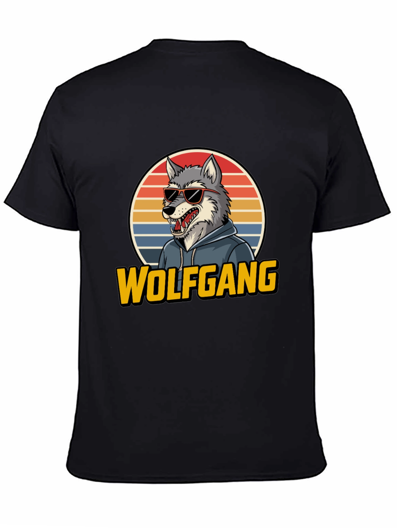 Wolfgang T-Shirt - Cool Wolf Design Retro Style Tee