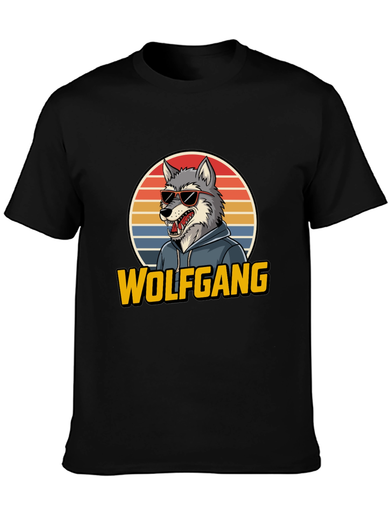 Wolfgang T-Shirt - Cool Wolf Design Retro Style Tee