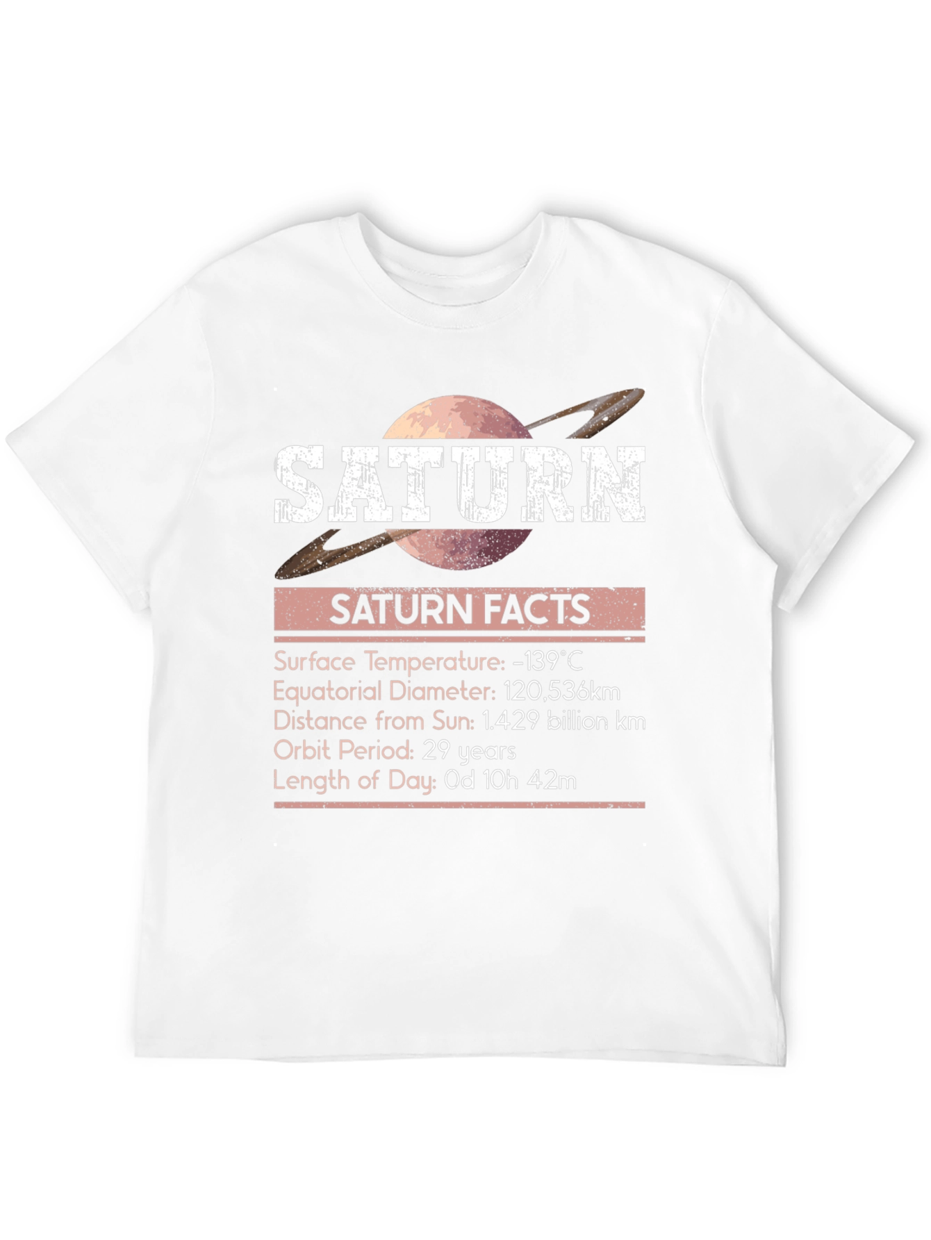 Saturn Facts Graphic Tee - Space Science Shirt