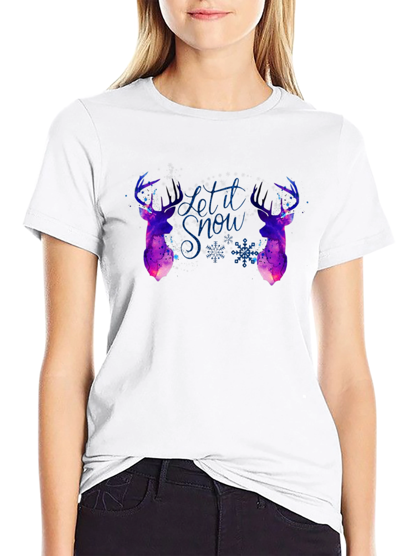 Let it Snow Deer Graphic T-Shirt