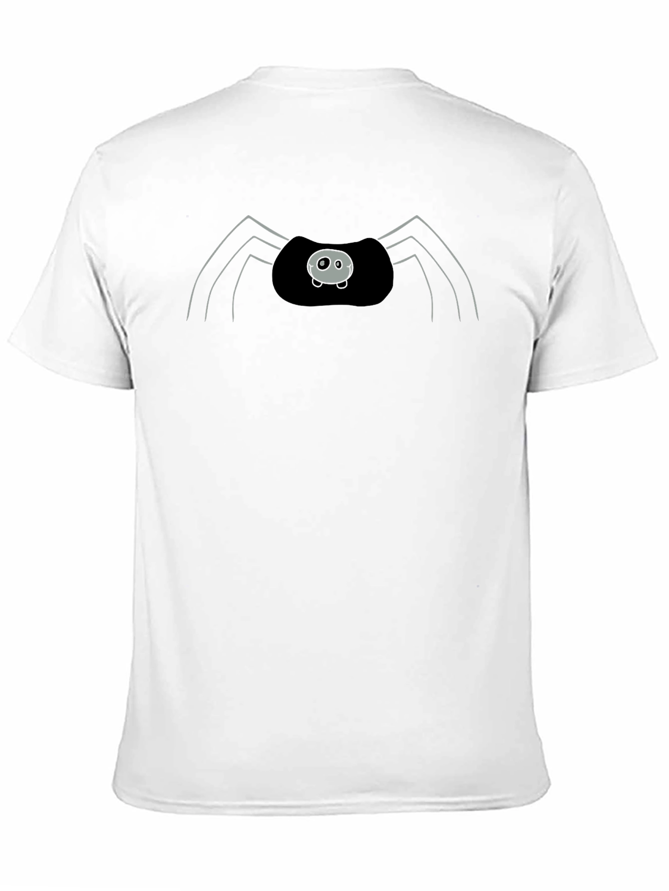 Cute Spider Graphic Print Black T-Shirt