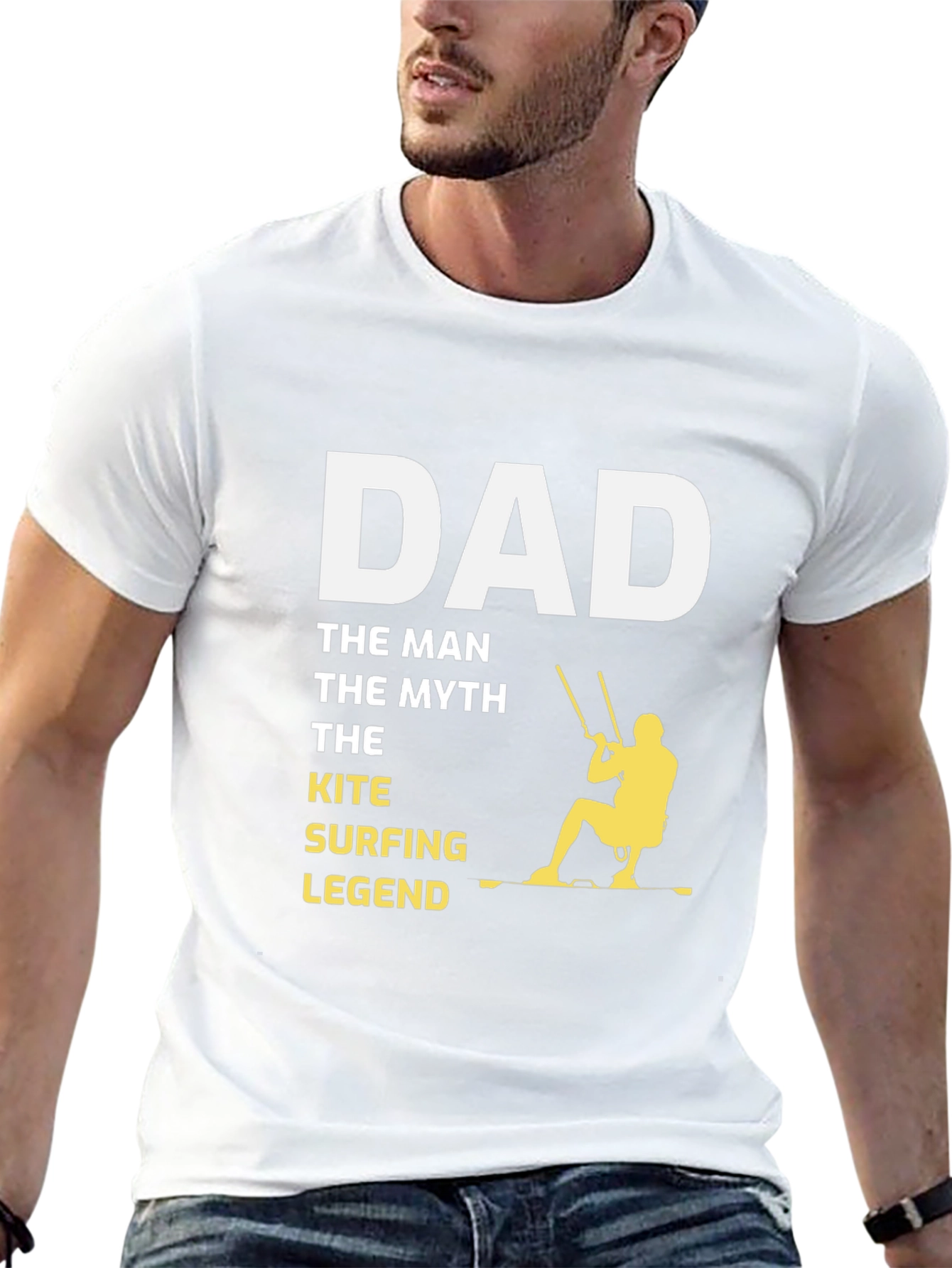 Dad Kite Surfing Legend Graphic Tee