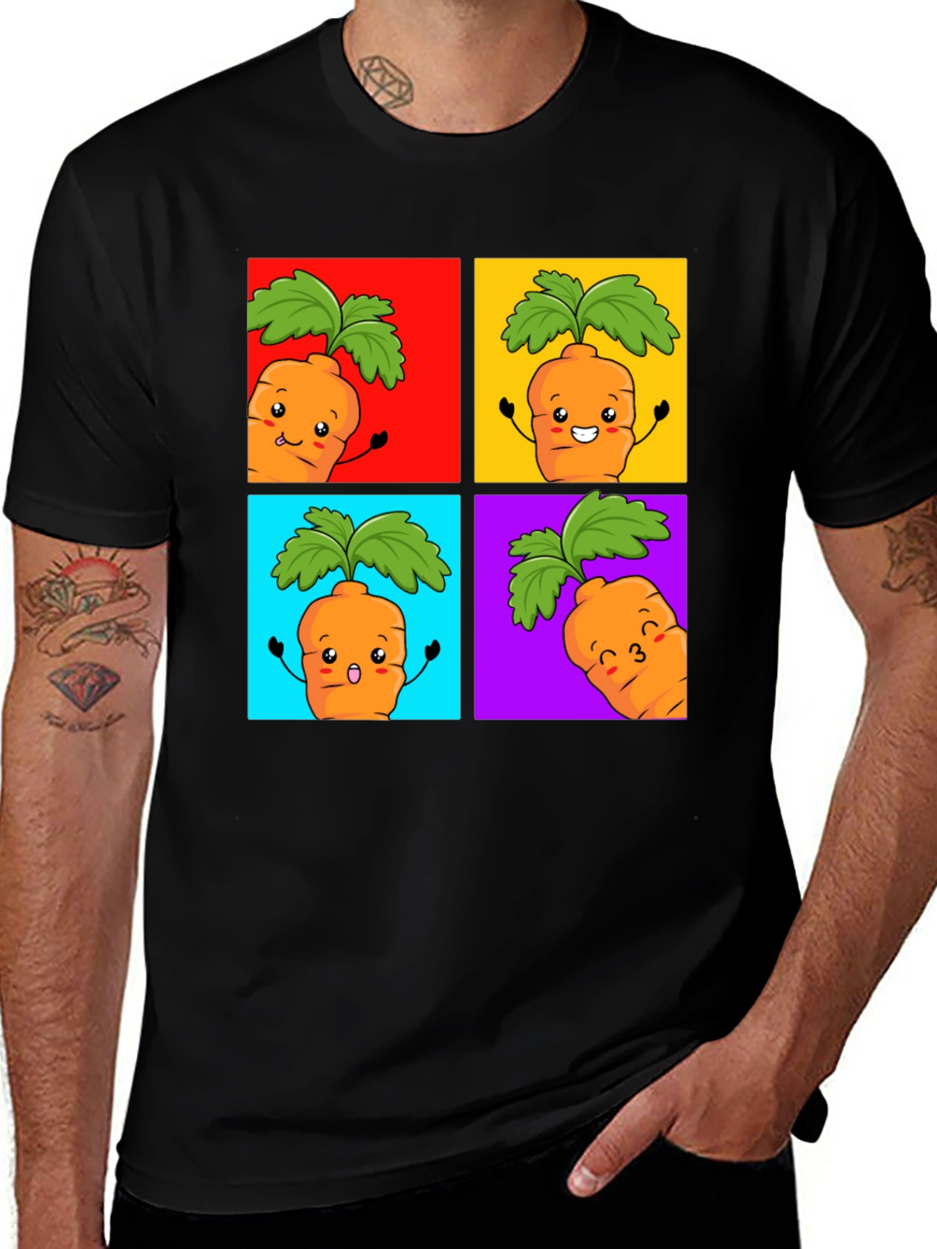 Carrot Pop Art Graphic Tee