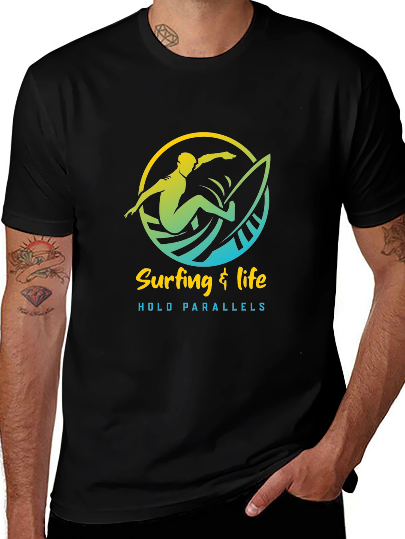 Surfing & Life Tee - Hold Parallels Graphic T-Shirt