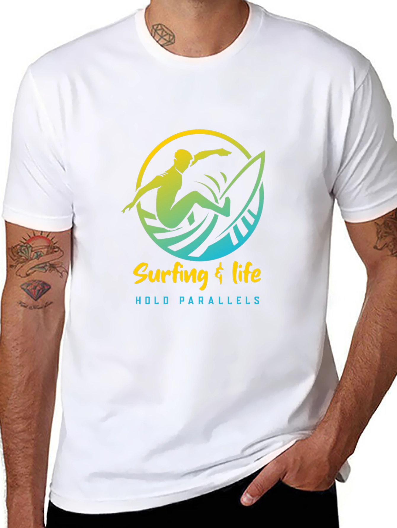Surfing & Life Tee - Hold Parallels Graphic T-Shirt