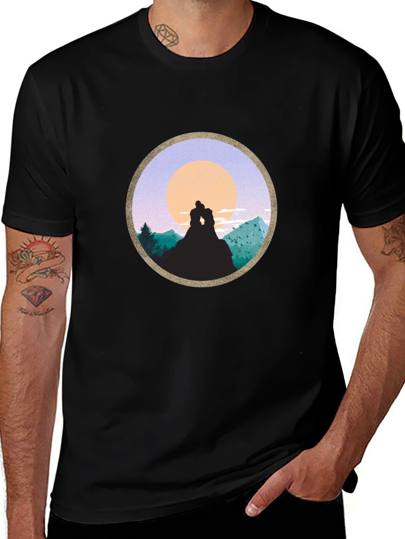 Romantic Sunset Mountain T-Shirt