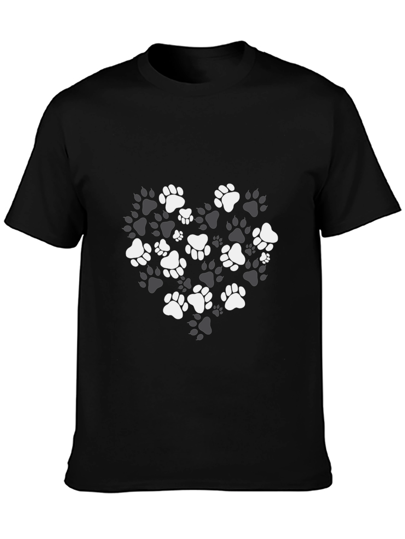 Paw Print Heart T-Shirt – Stylish Dog Lover Graphic Tee Gift