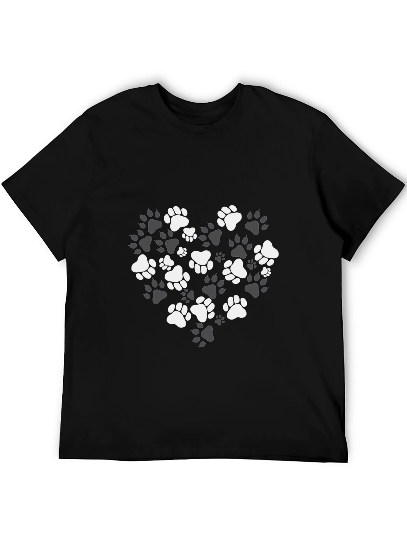 Paw Print Heart T-Shirt – Stylish Dog Lover Graphic Tee Gift