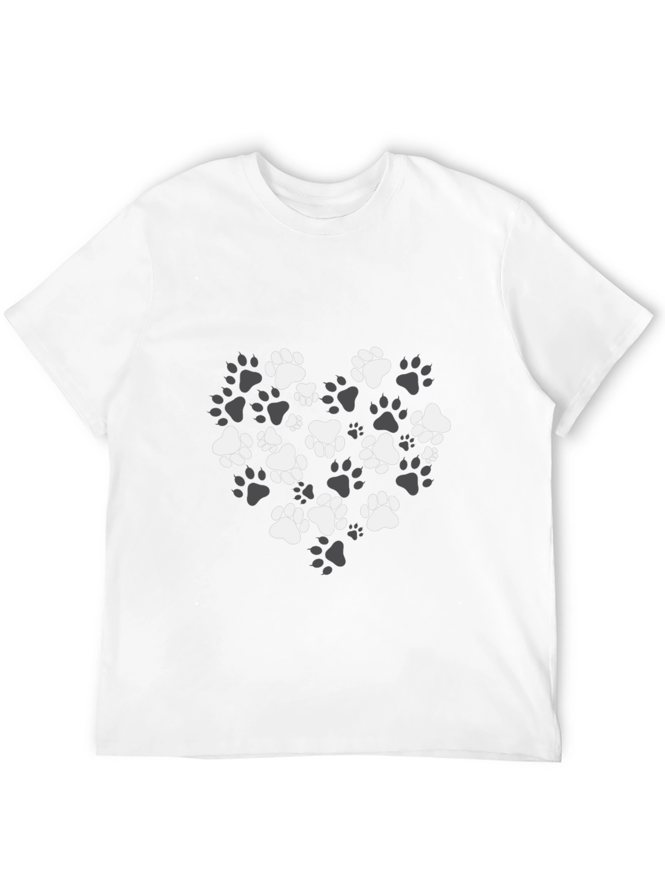 Paw Print Heart T-Shirt – Stylish Dog Lover Graphic Tee Gift