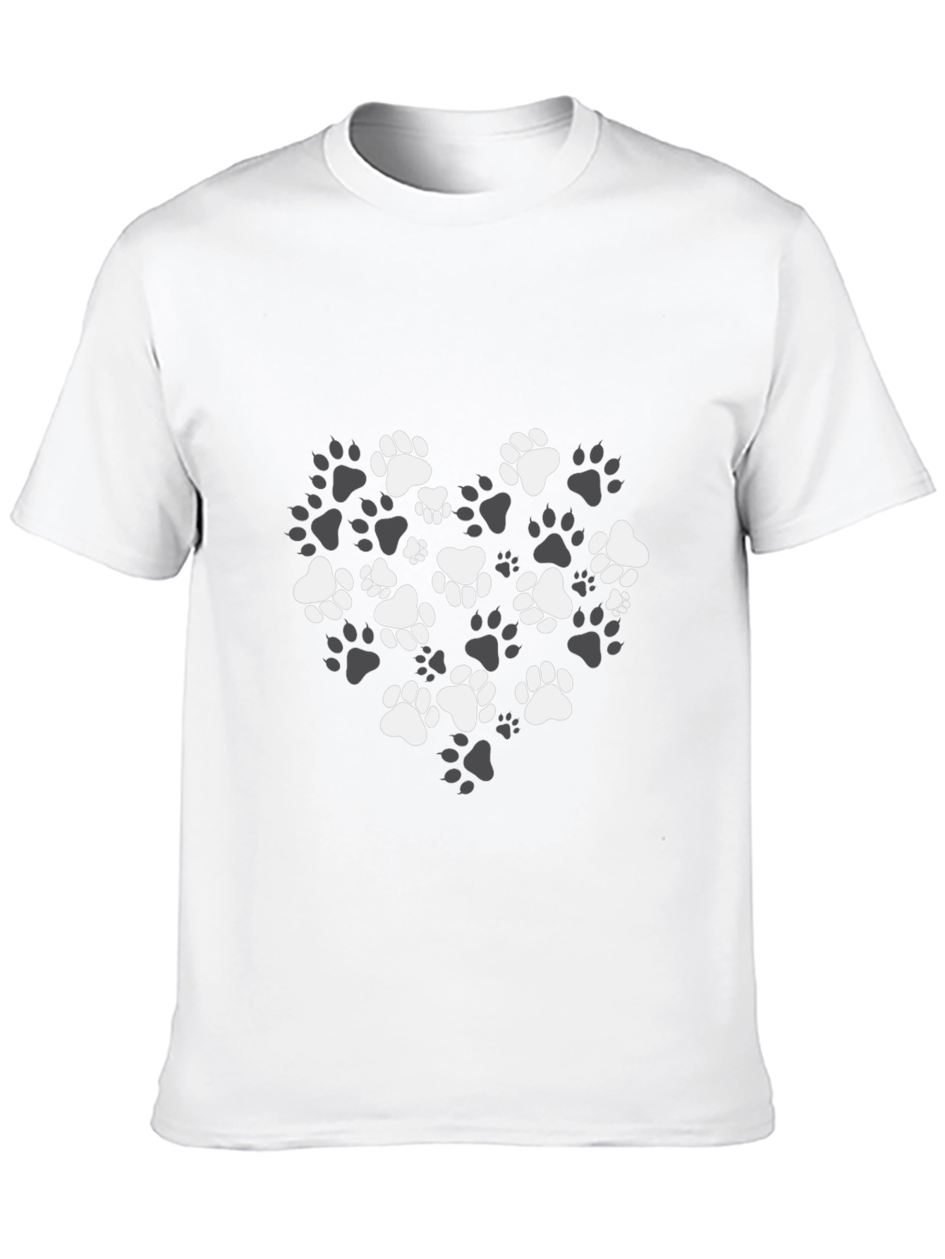Paw Print Heart T-Shirt – Stylish Dog Lover Graphic Tee Gift