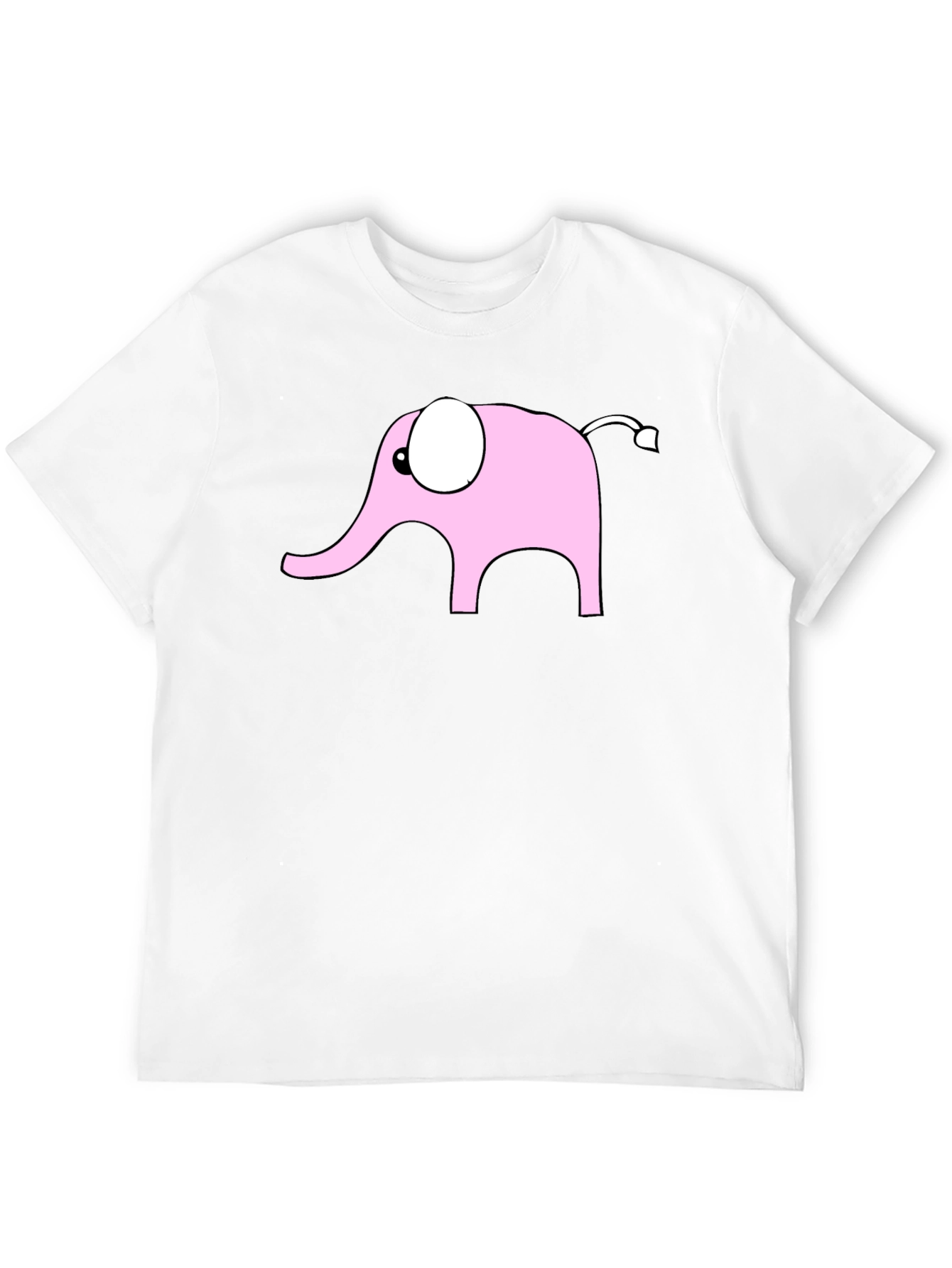 Elephant Graphic T-Shirt - Black Cotton Casual Tee