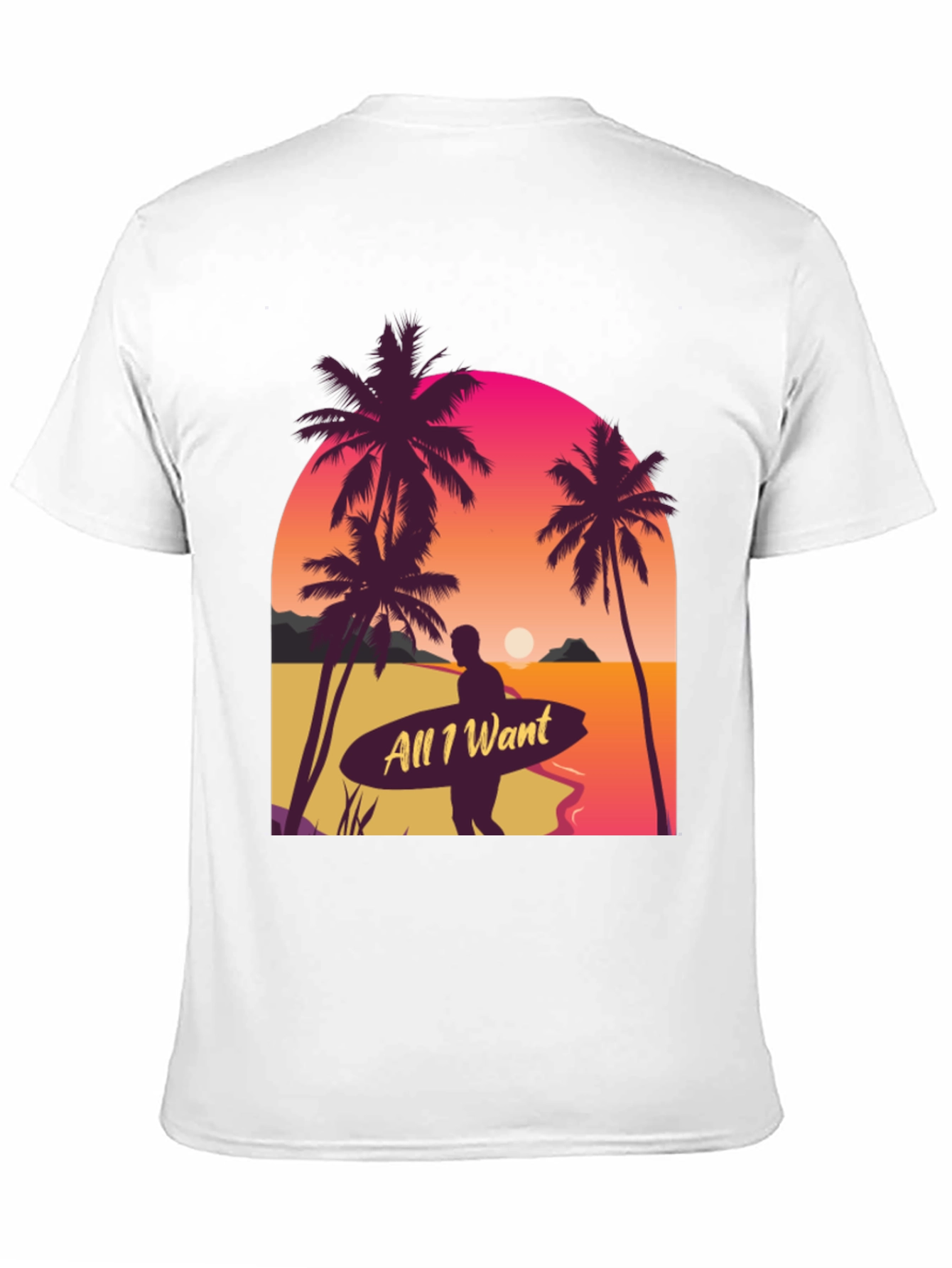 All I Want Surf T-Shirt - Beach Sunset