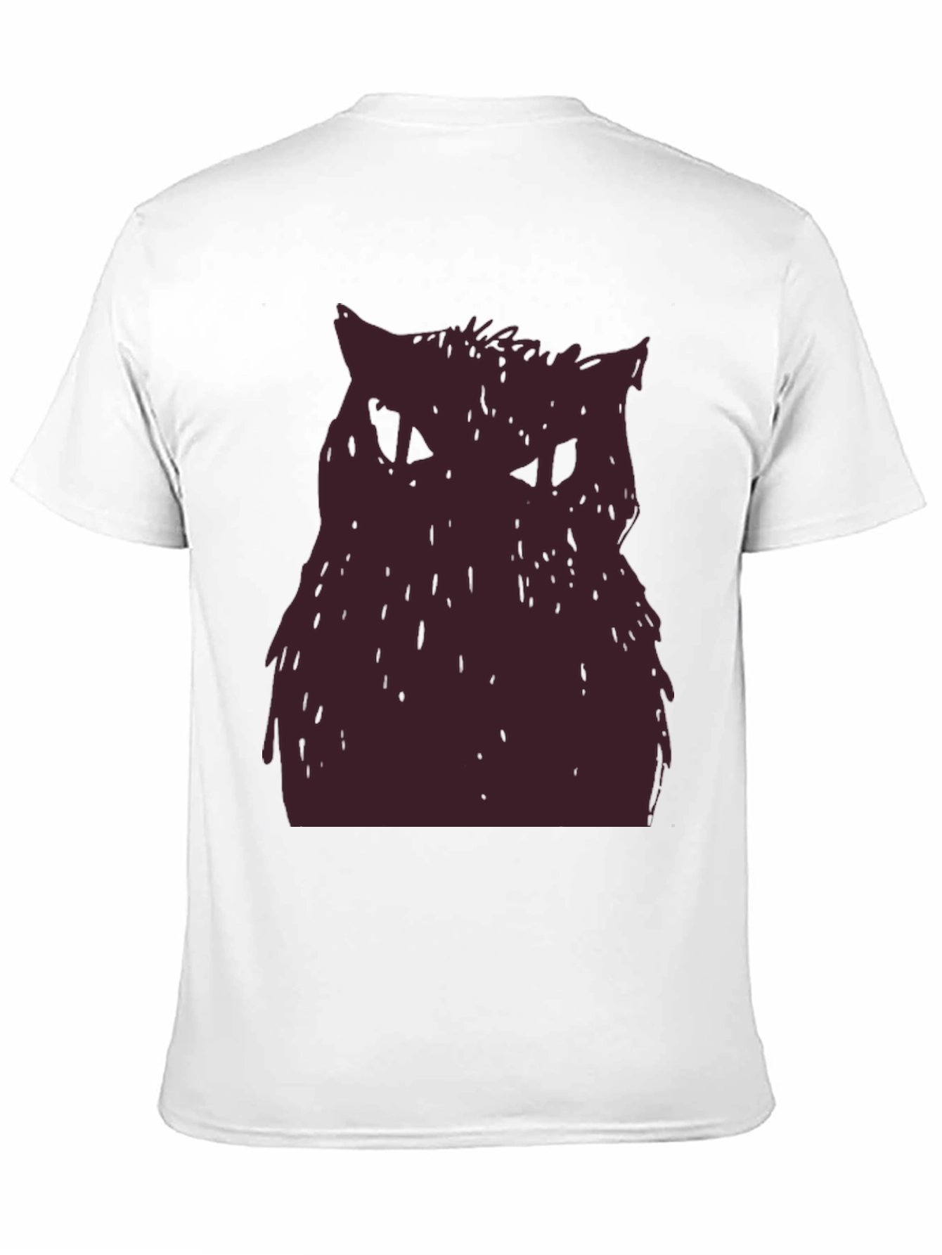 Owl Graphic Tee - Black Cotton T-Shirt