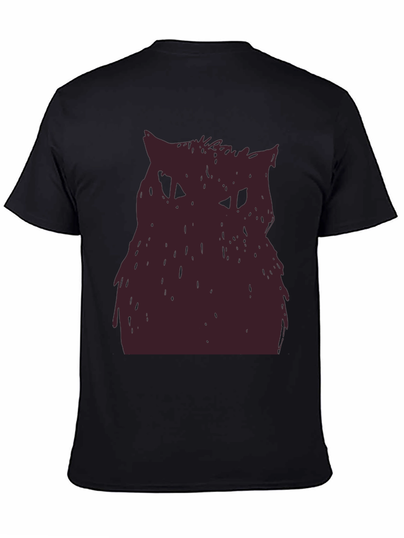 Owl Graphic Tee - Black Cotton T-Shirt