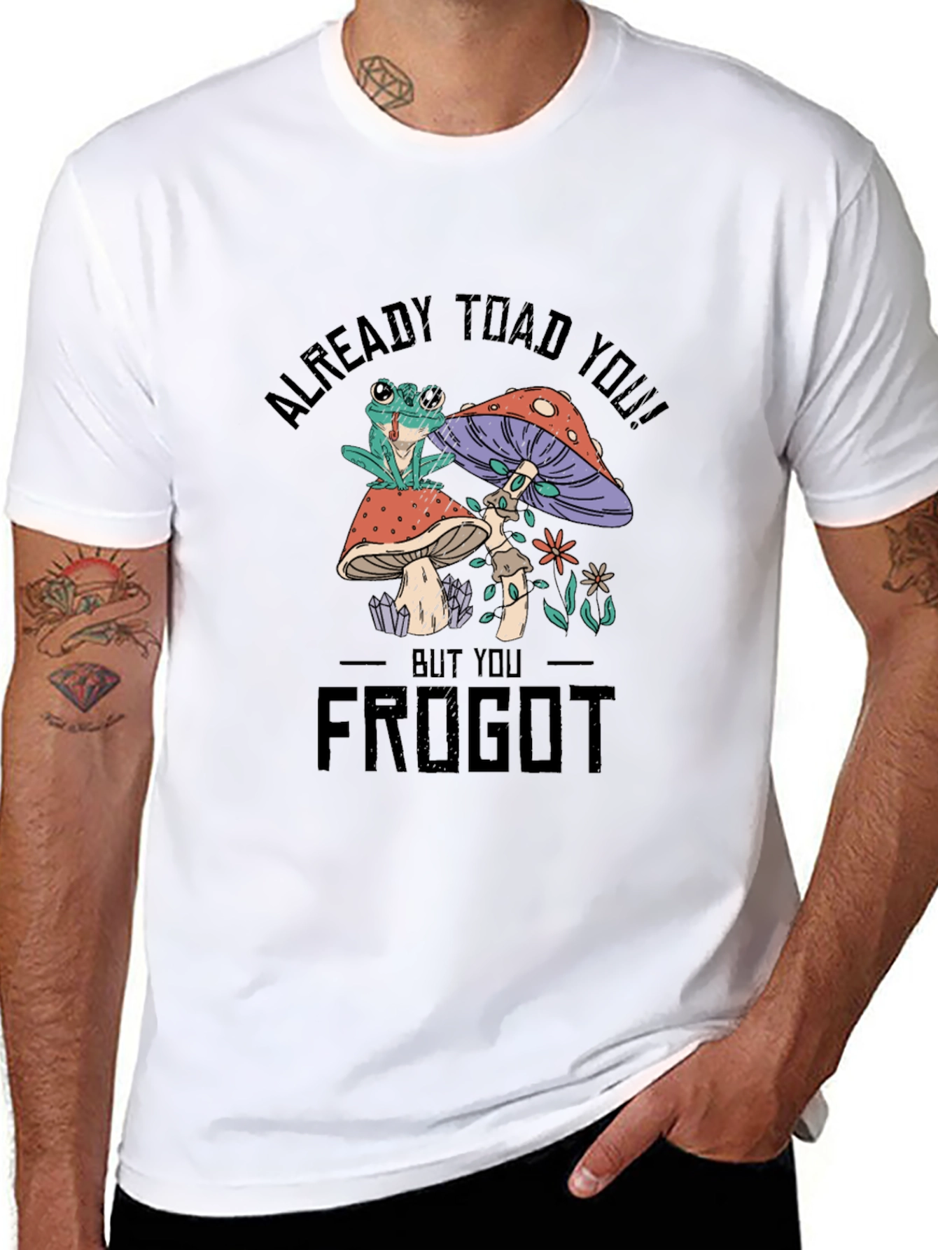 Frog and Mushroom Graphic T-Shirt - Already Toad You!
