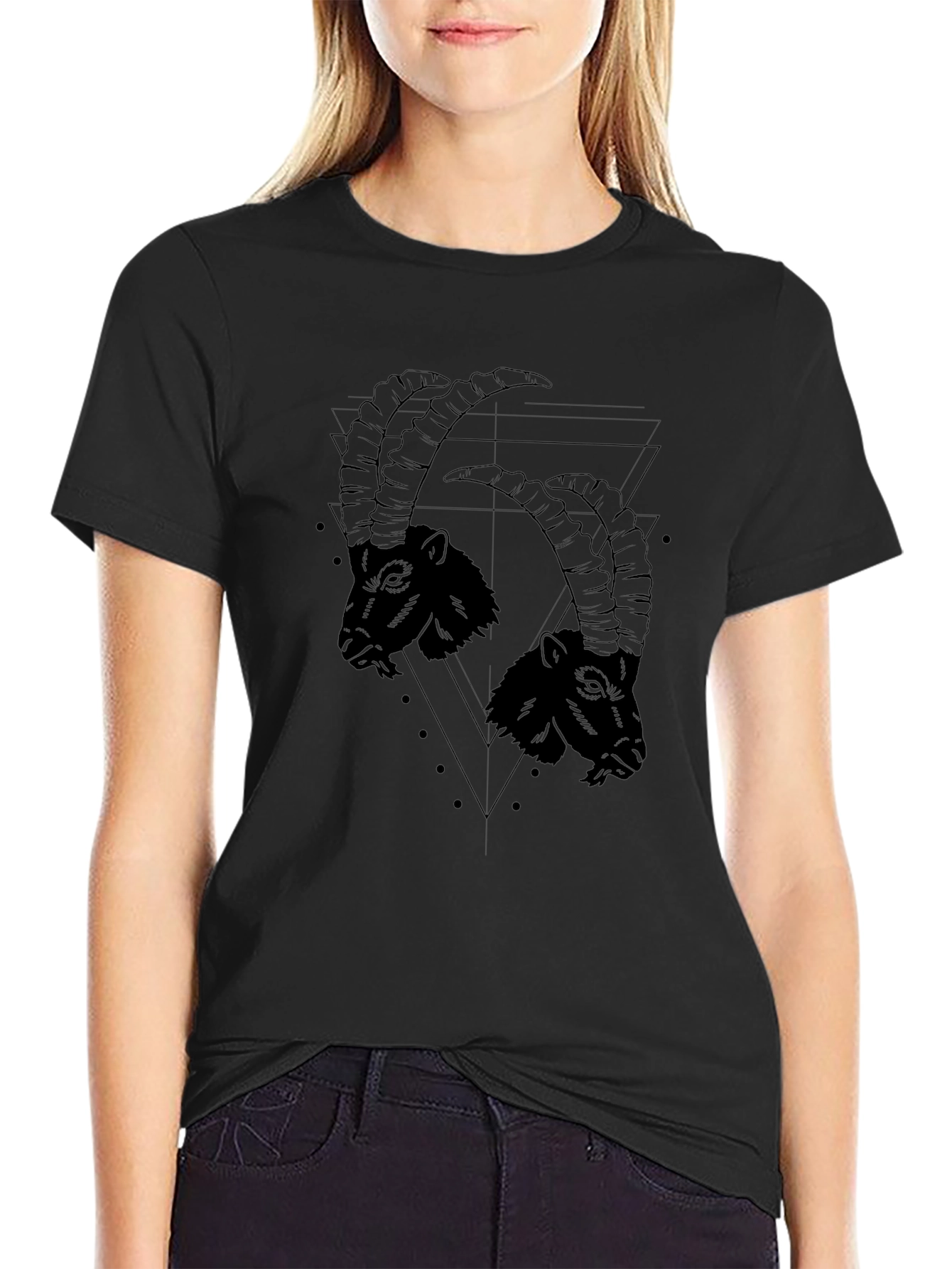 Black Goat Graphic Tee - Mens Fashion