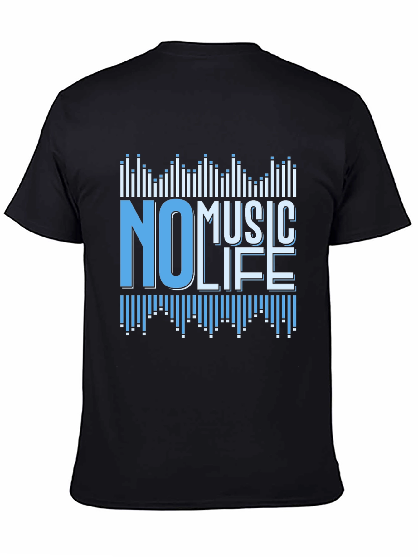 No Music No Life T-Shirt - Graphic Print Tee