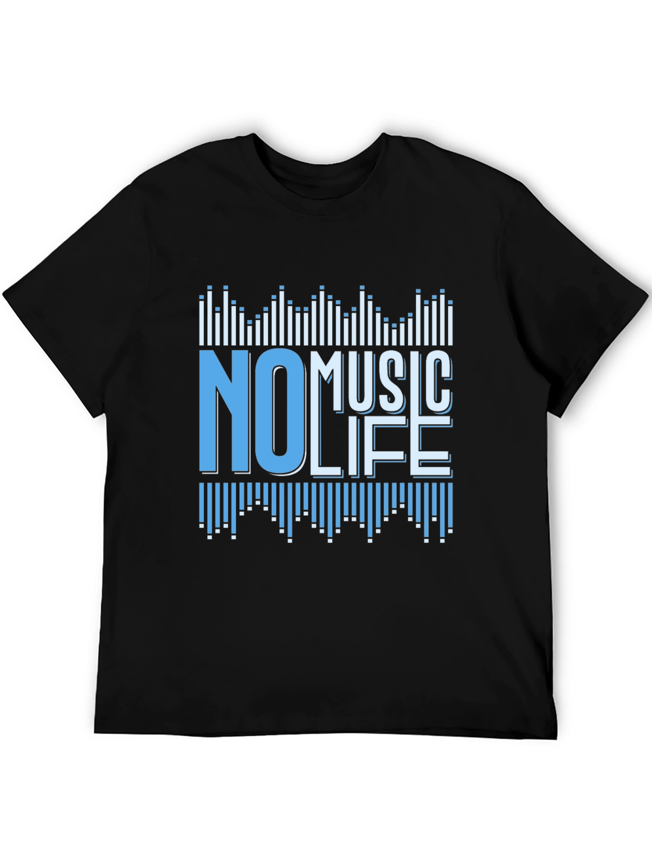 No Music No Life T-Shirt - Graphic Print Tee