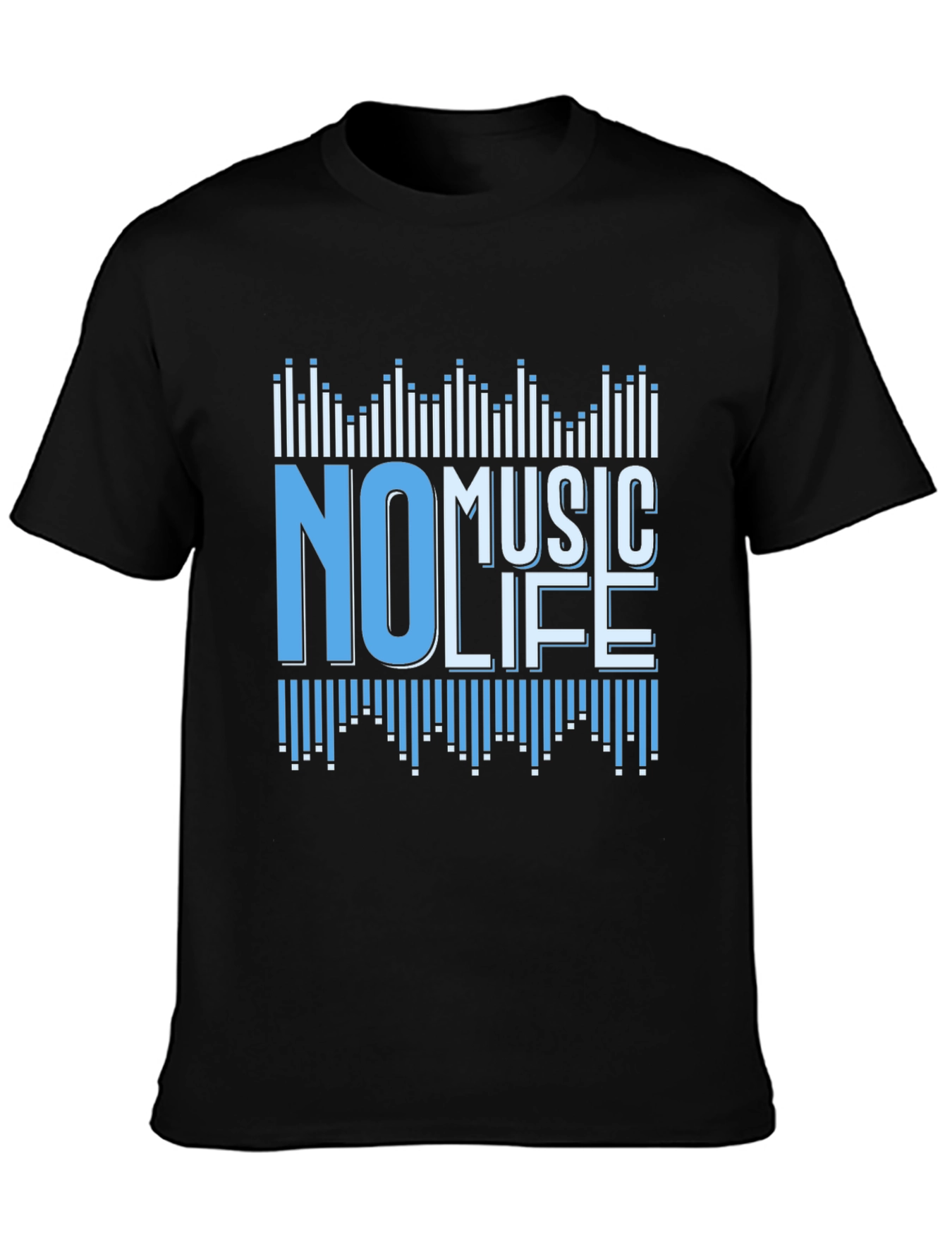 No Music No Life T-Shirt - Graphic Print Tee