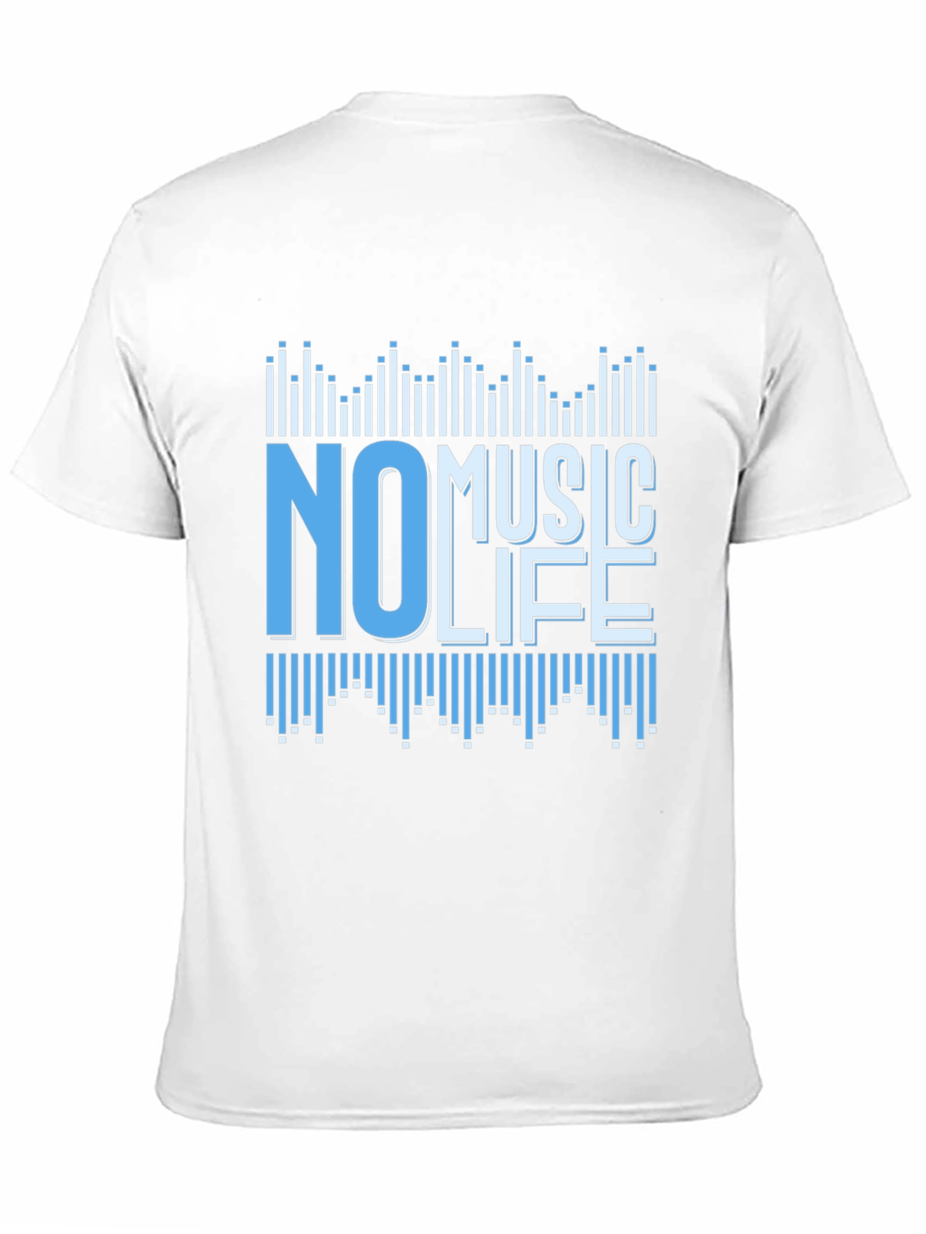 No Music No Life T-Shirt - Graphic Print Tee