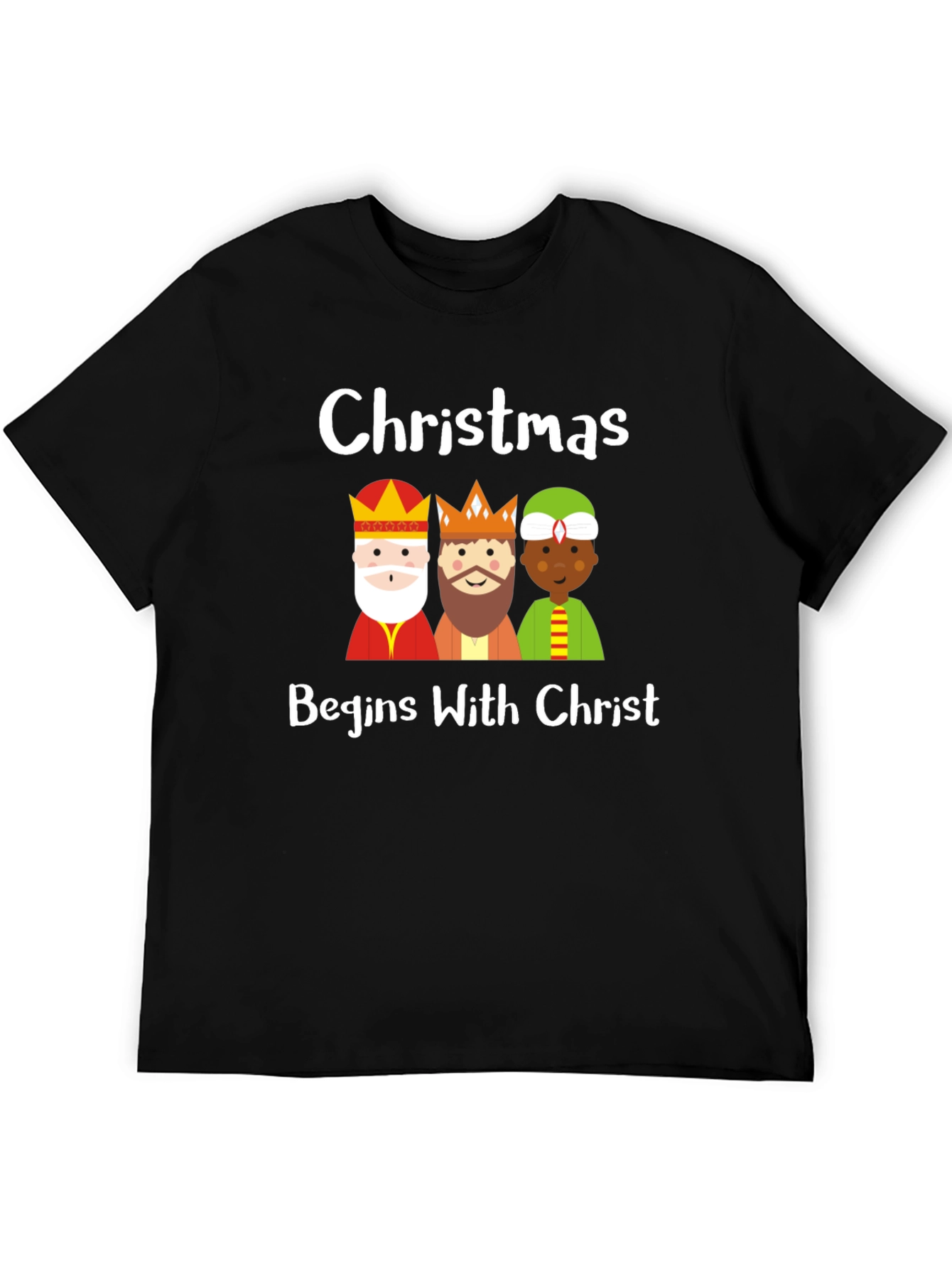 Christmas Begins With Christ Three Kings Graphic T-Shirt