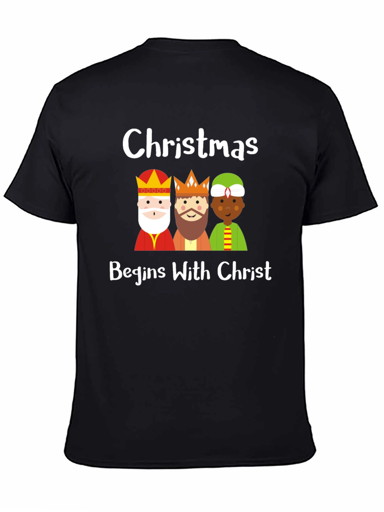 Christmas Begins With Christ Three Kings Graphic T-Shirt