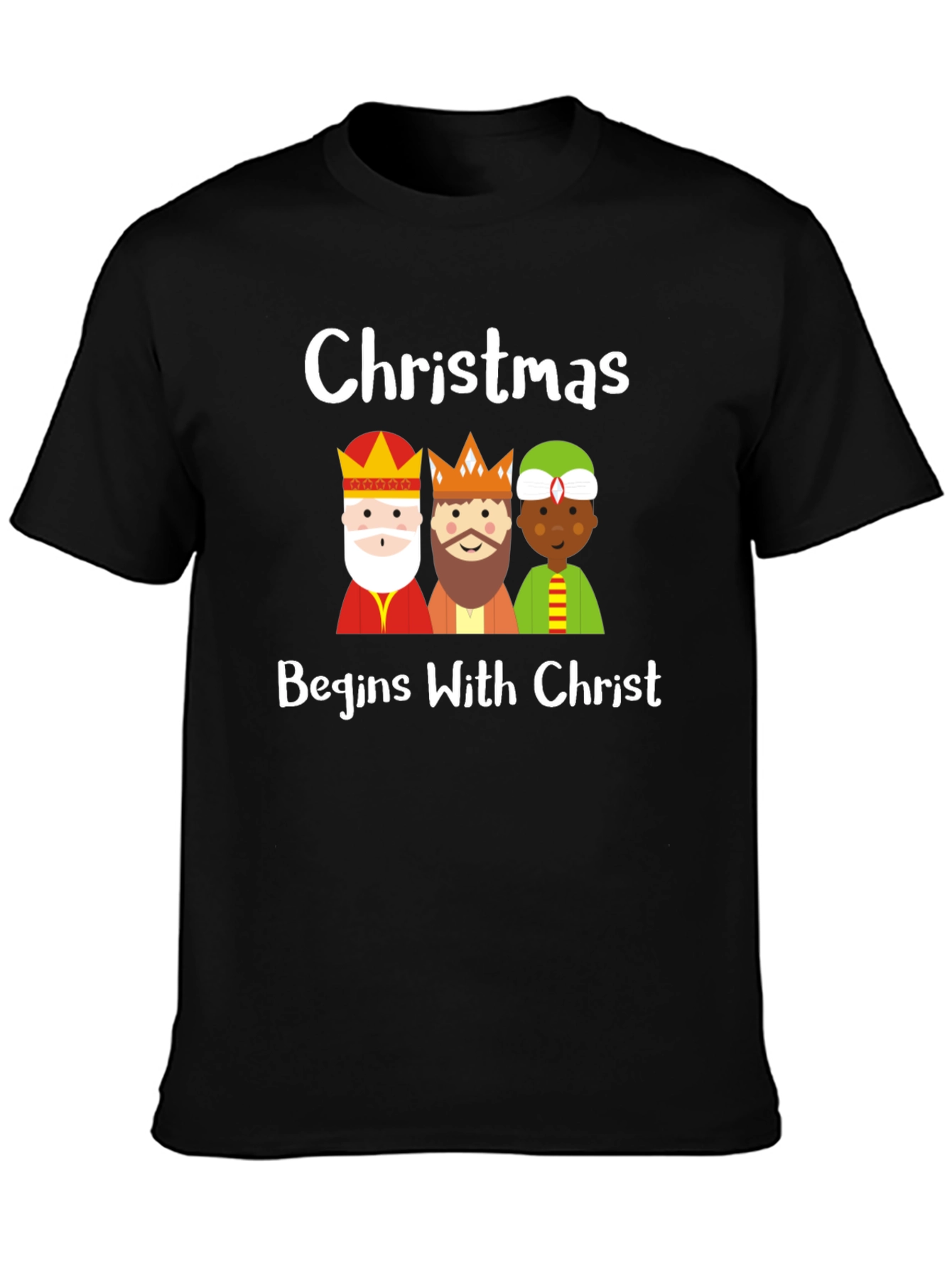 Christmas Begins With Christ Three Kings Graphic T-Shirt