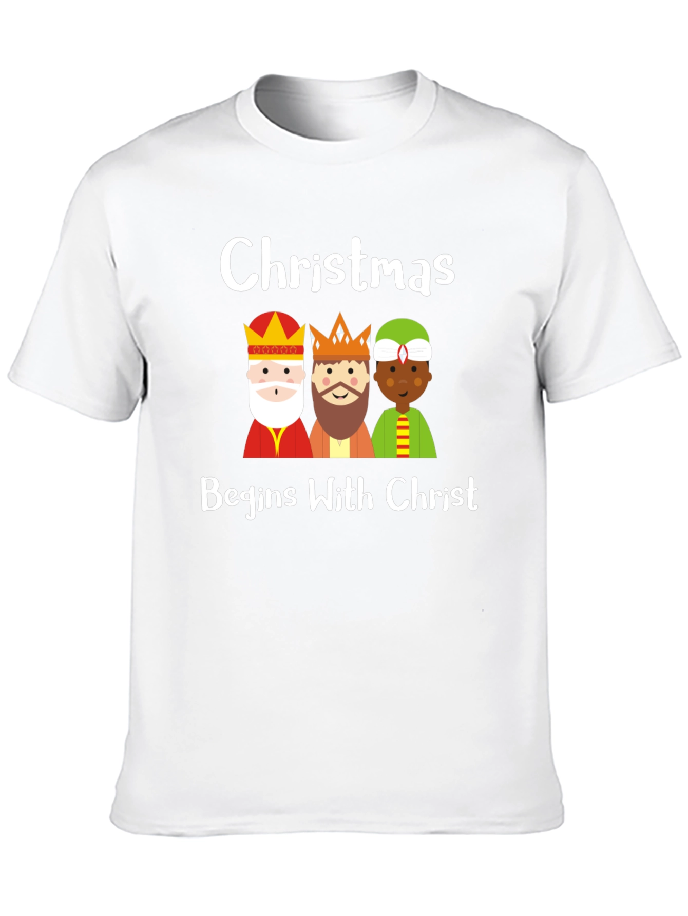 Christmas Begins With Christ Three Kings Graphic T-Shirt
