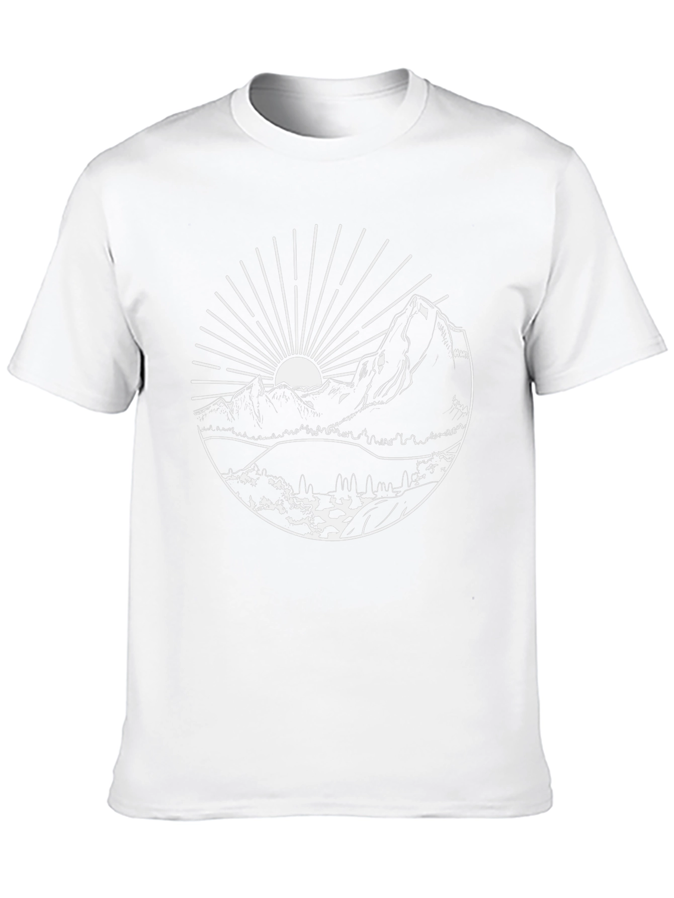 Mountain Scene Graphic Tee - Black