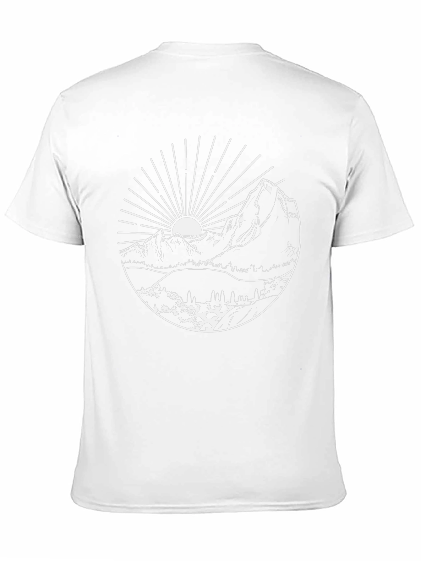 Mountain Scene Graphic Tee - Black