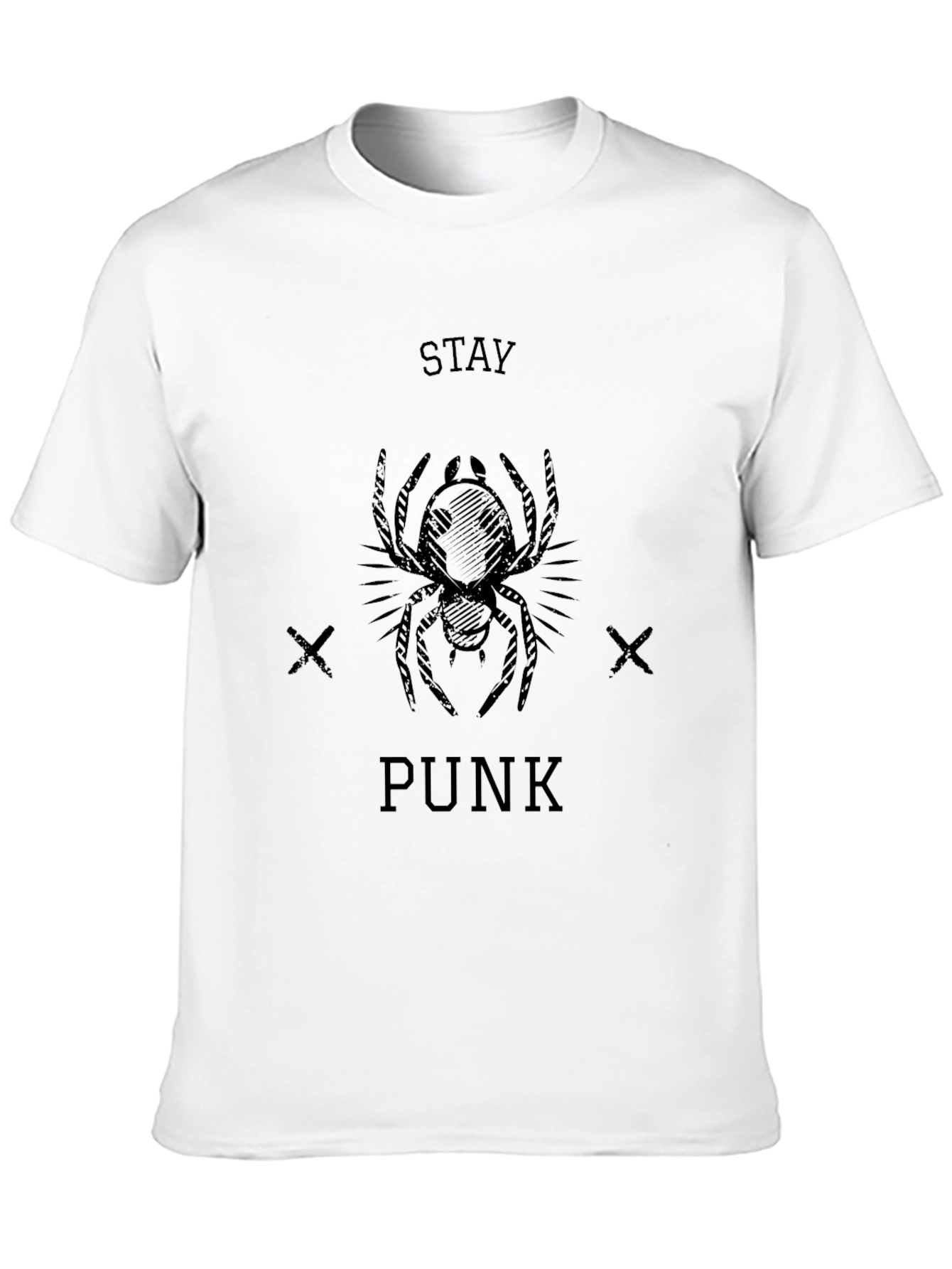 Stay Punk Spider Graphic Black T-Shirt