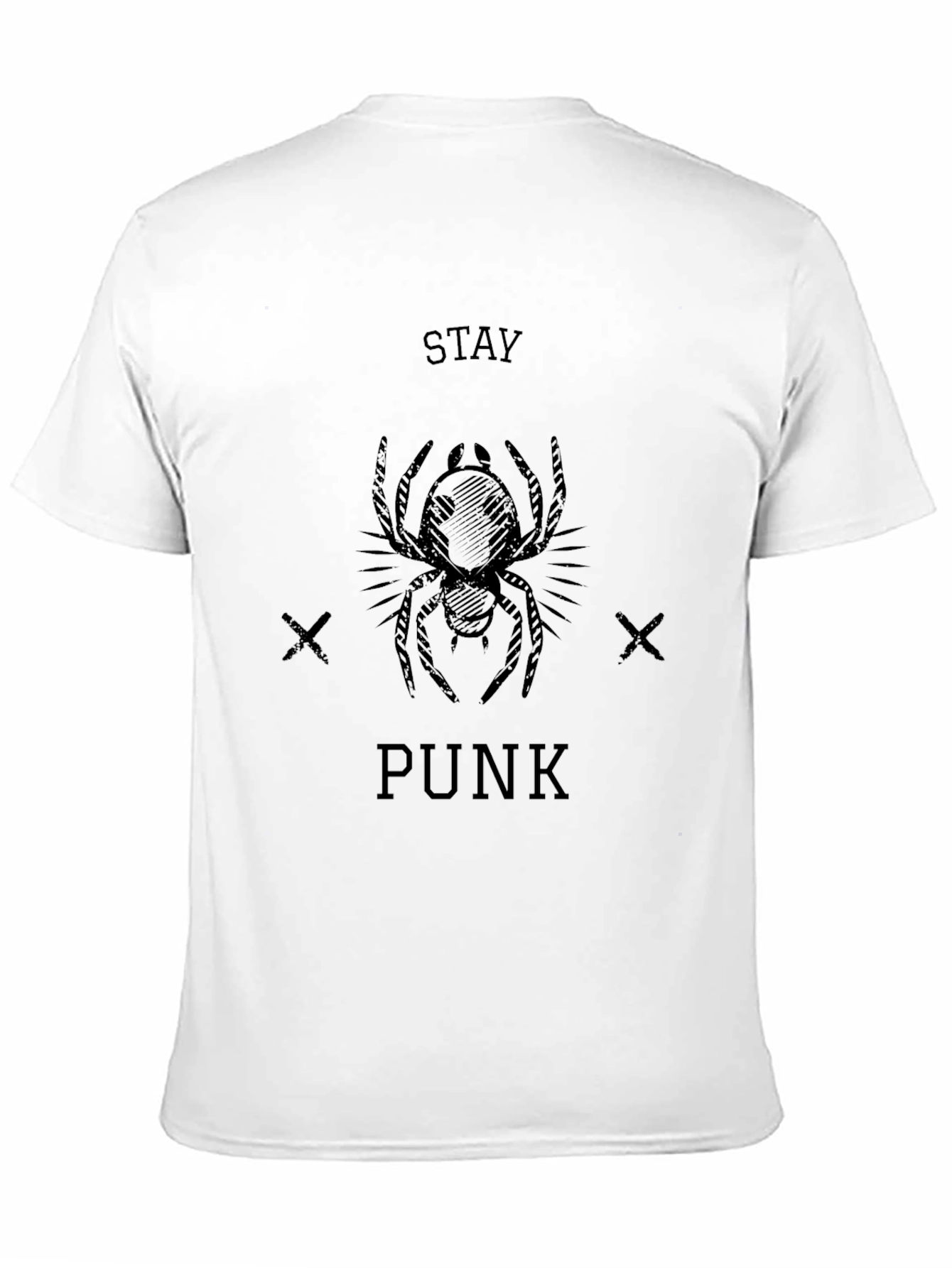 Stay Punk Spider Graphic Black T-Shirt