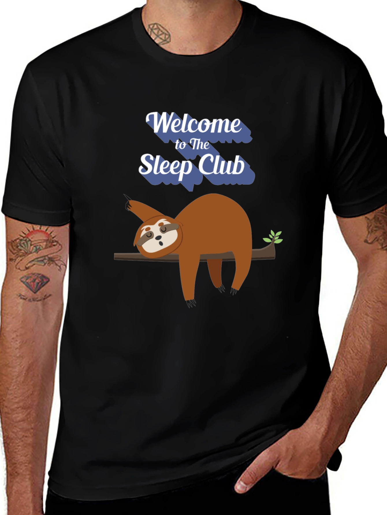 Sleep Club Sloth Graphic T-Shirt - Relaxed Fit