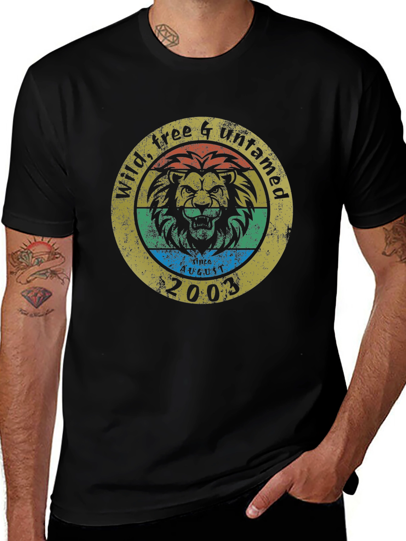 Wild Free & Untamed Lion Graphic T-Shirt