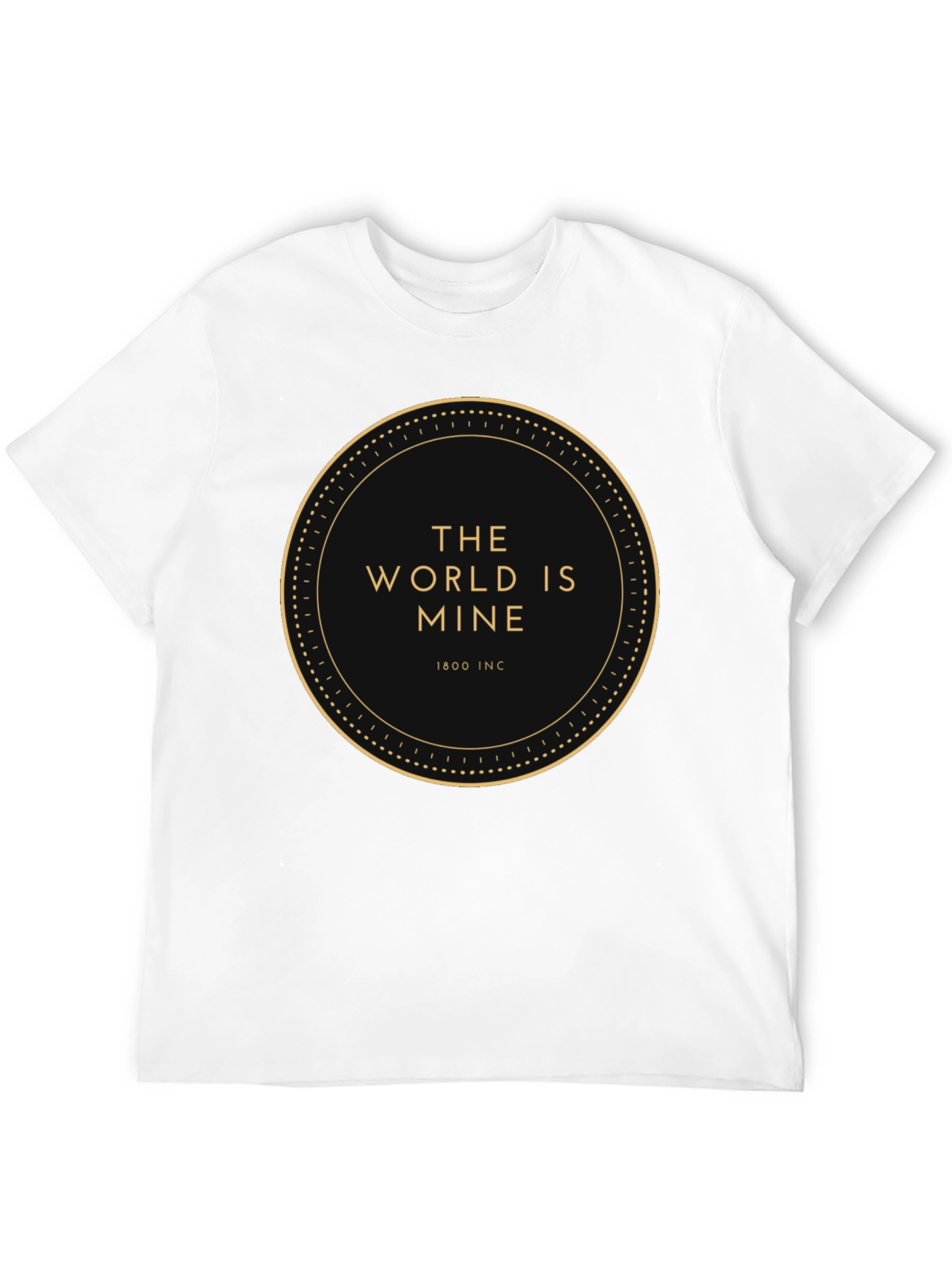 The World Is Mine Mens Black Graphic Tee