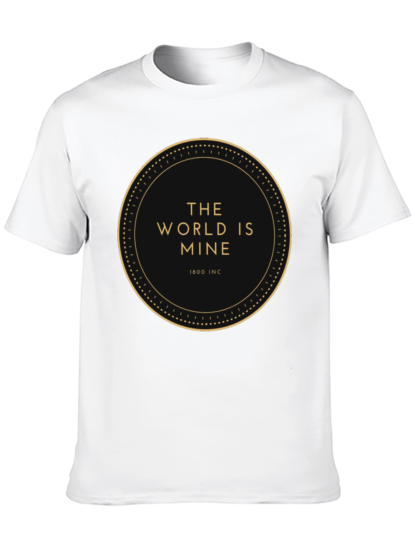 The World Is Mine Mens Black Graphic Tee
