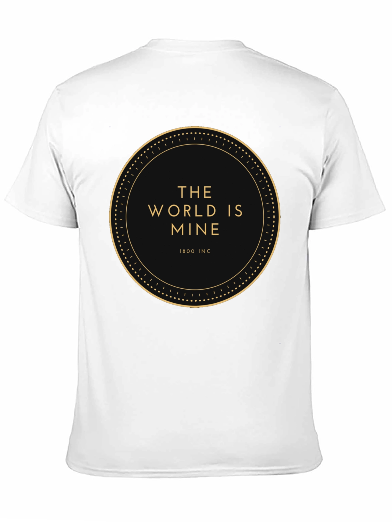 The World Is Mine Mens Black Graphic Tee
